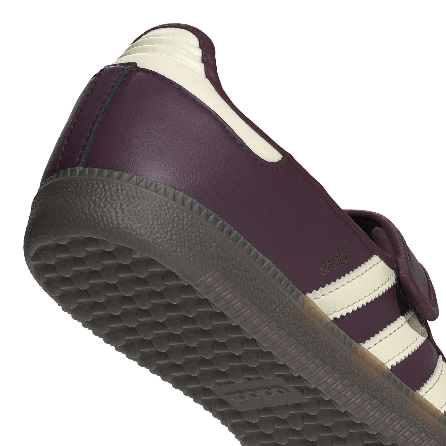 adidas Originals Samba Jane Maroon Cream White womens sneaker leather upper gum sole Mary Jane strap