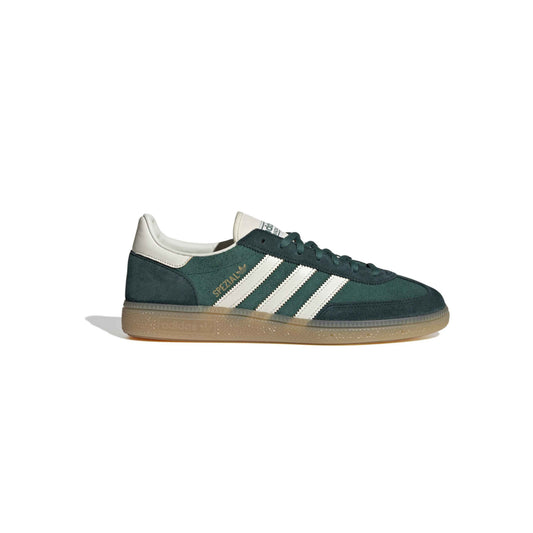 adidas Originals Handball Spezial Collegiate Green Aurora suede sneaker with gum rubber outsole
