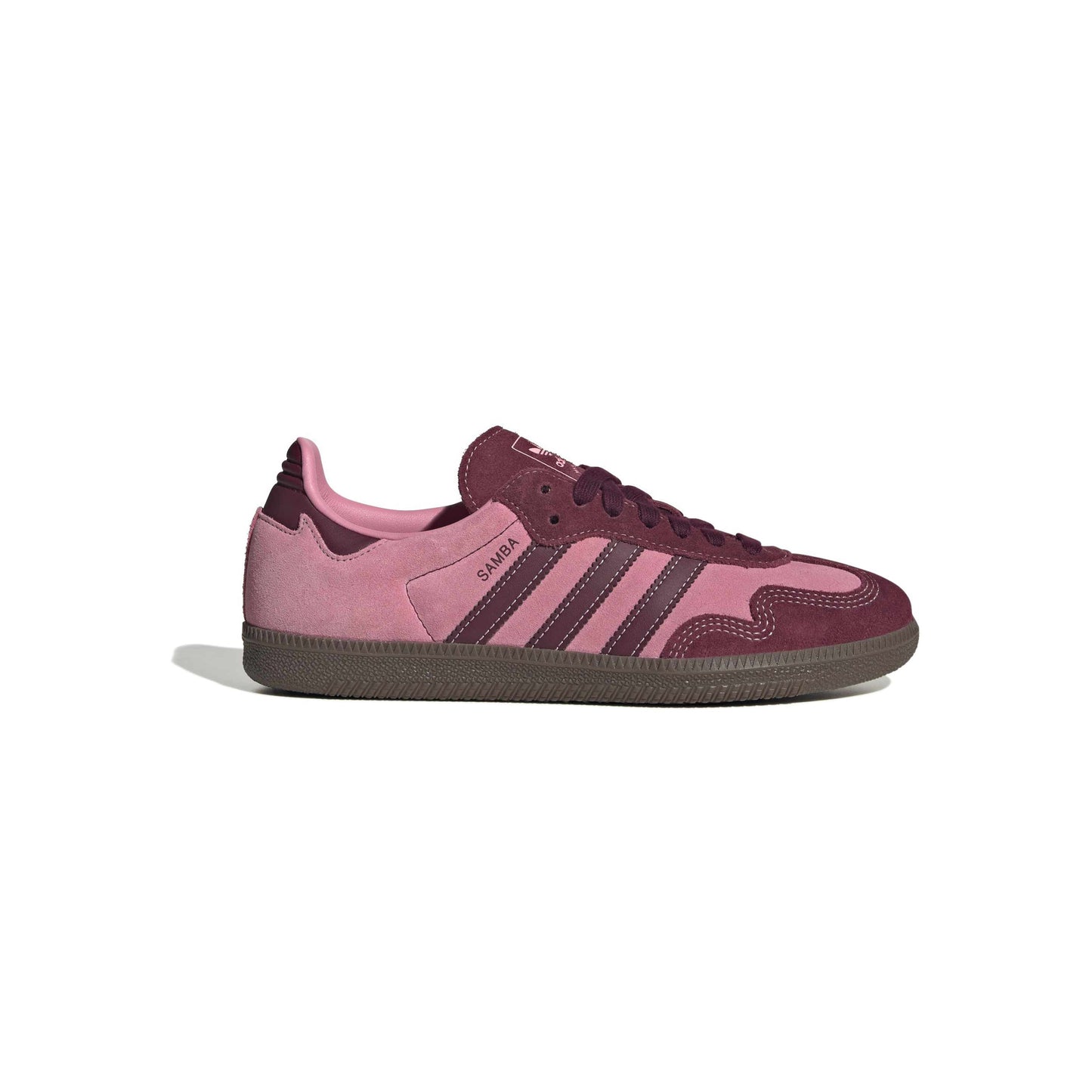 adidas Originals Samba OG Pink Spark Shadow Red womens sneaker suede upper gum sole classic terrace style