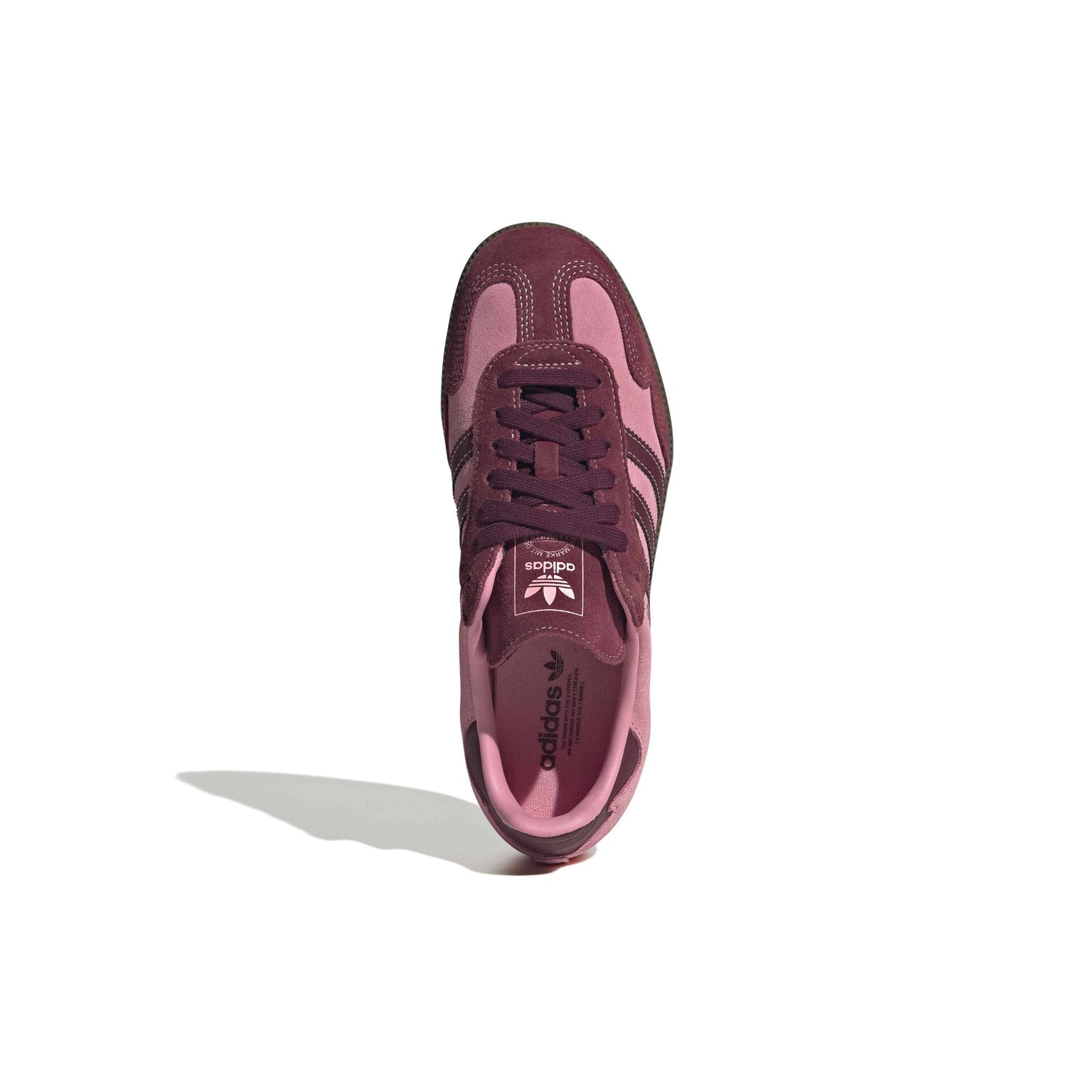 adidas Originals Samba OG Pink Spark Shadow Red womens sneaker suede upper gum sole classic terrace style