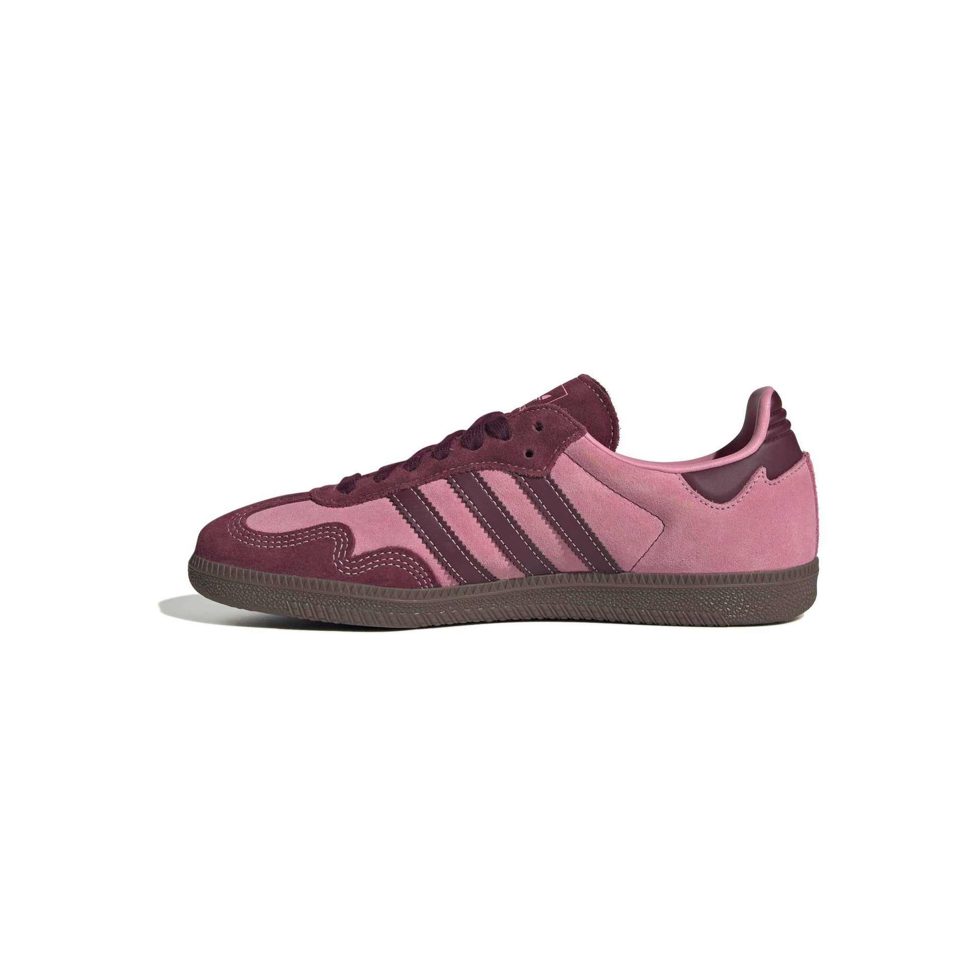 adidas Originals Samba OG Pink Spark Shadow Red womens sneaker suede upper gum sole classic terrace style