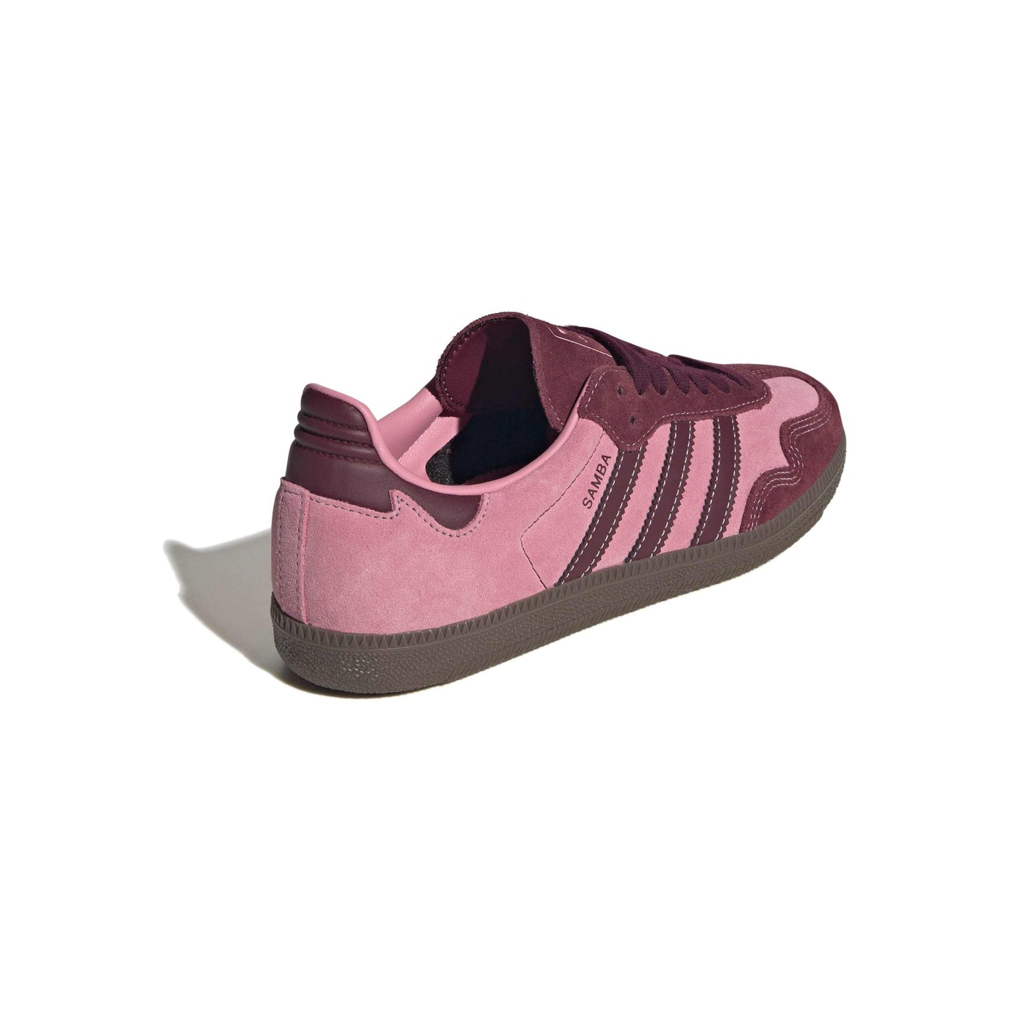 adidas Originals Samba OG Pink Spark Shadow Red womens sneaker suede upper gum sole classic terrace style