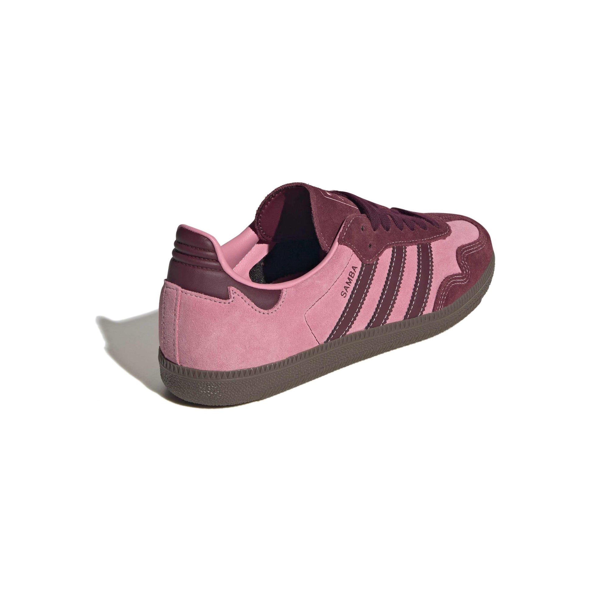 adidas Originals Samba OG Pink Spark Shadow Red womens sneaker suede upper gum sole classic terrace style