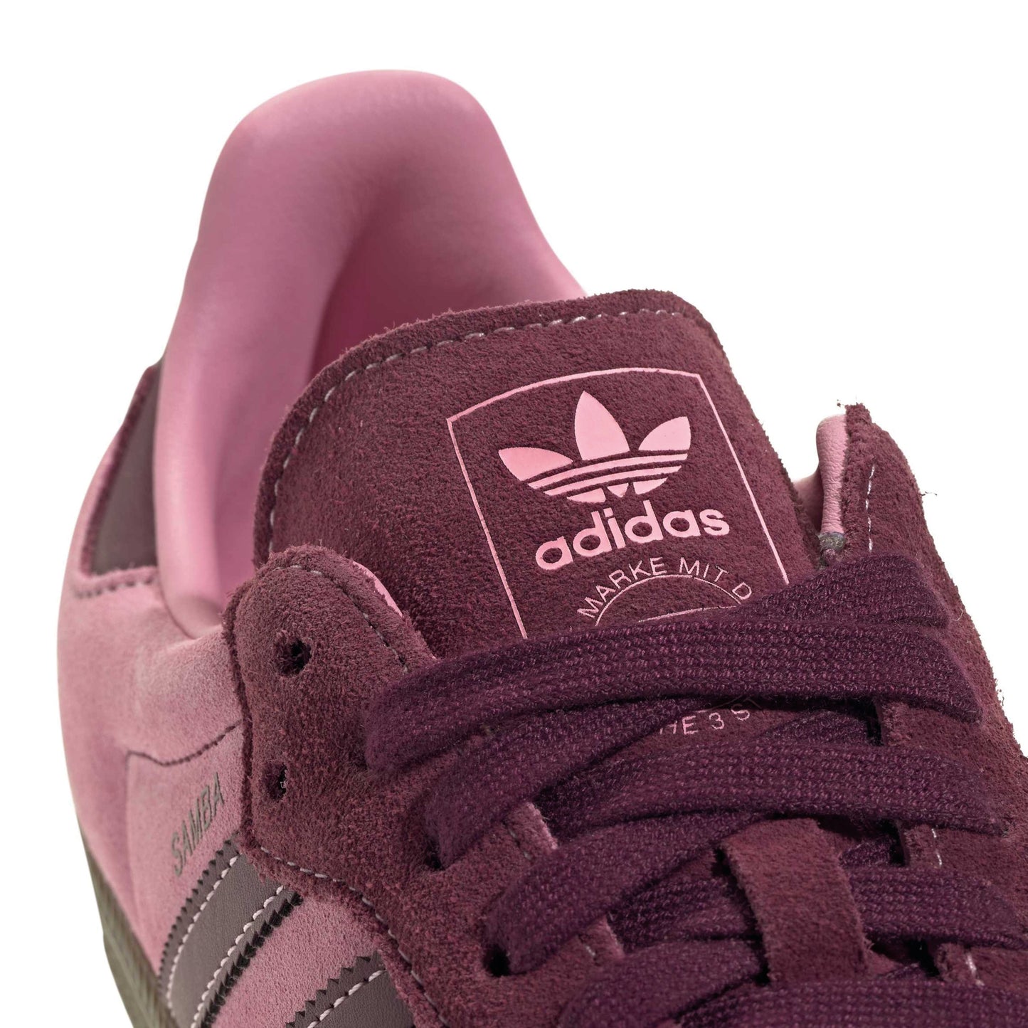 adidas Originals Samba OG Pink Spark Shadow Red womens sneaker suede upper gum sole classic terrace style