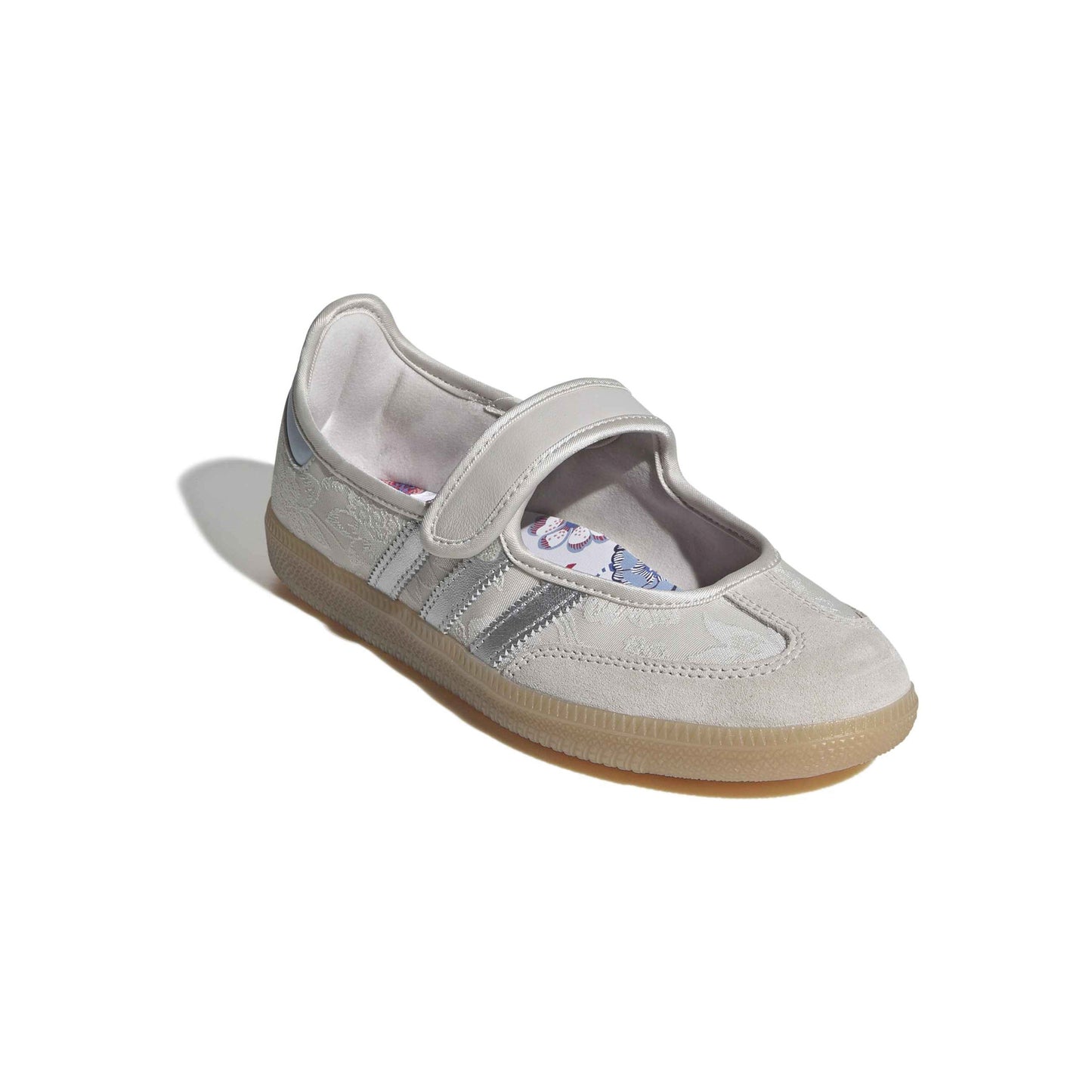 adidas Originals Samba Jane Liberty London Chalk Pearl Silver womens shoes liberty fabric gum sole mary jane sneaker premium design
