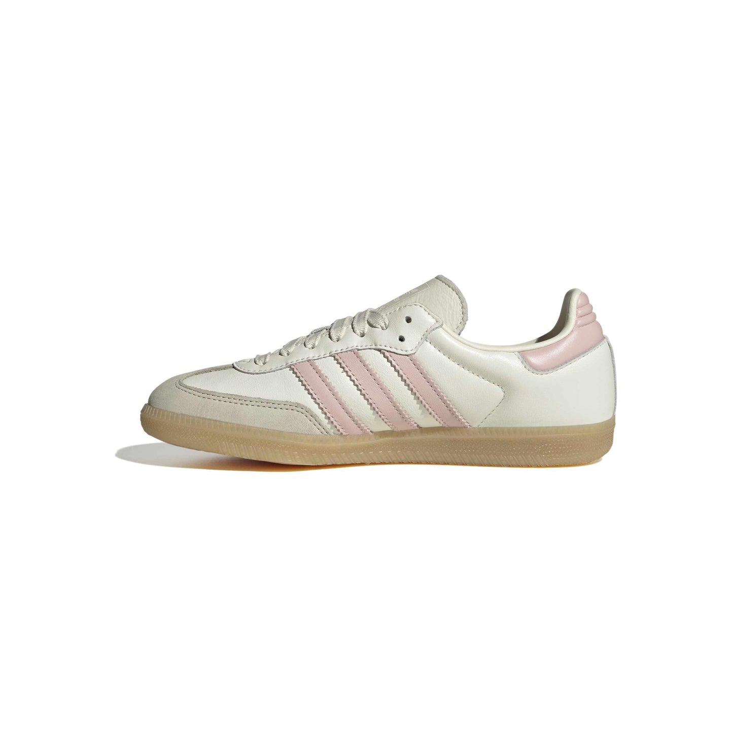 adidas Samba OG Off White Sandy Pink Gum womens leather suede sneakers gum outsole adidas originals lifestyle footwear