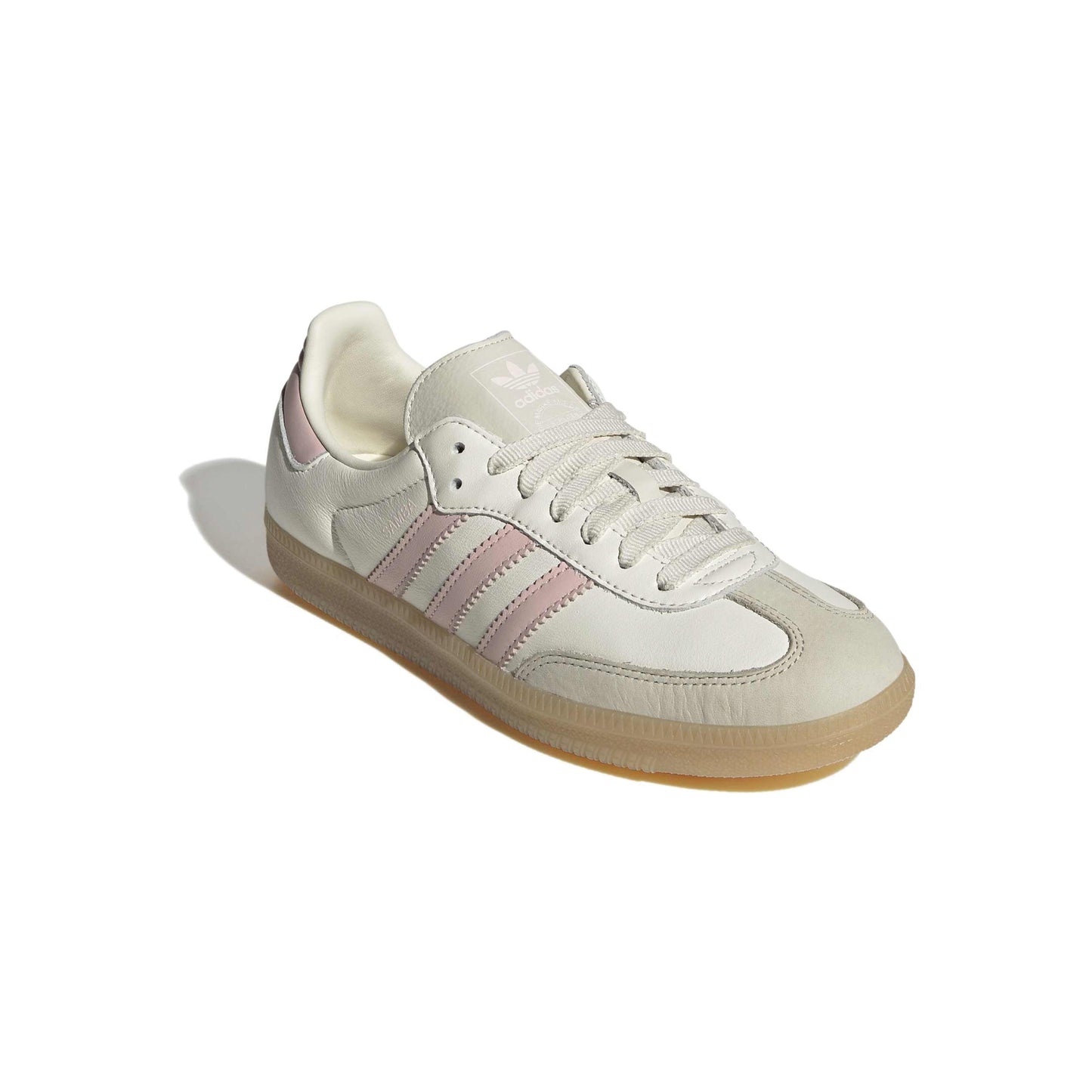 adidas Samba OG Off White Sandy Pink Gum womens leather suede sneakers gum outsole adidas originals lifestyle footwear