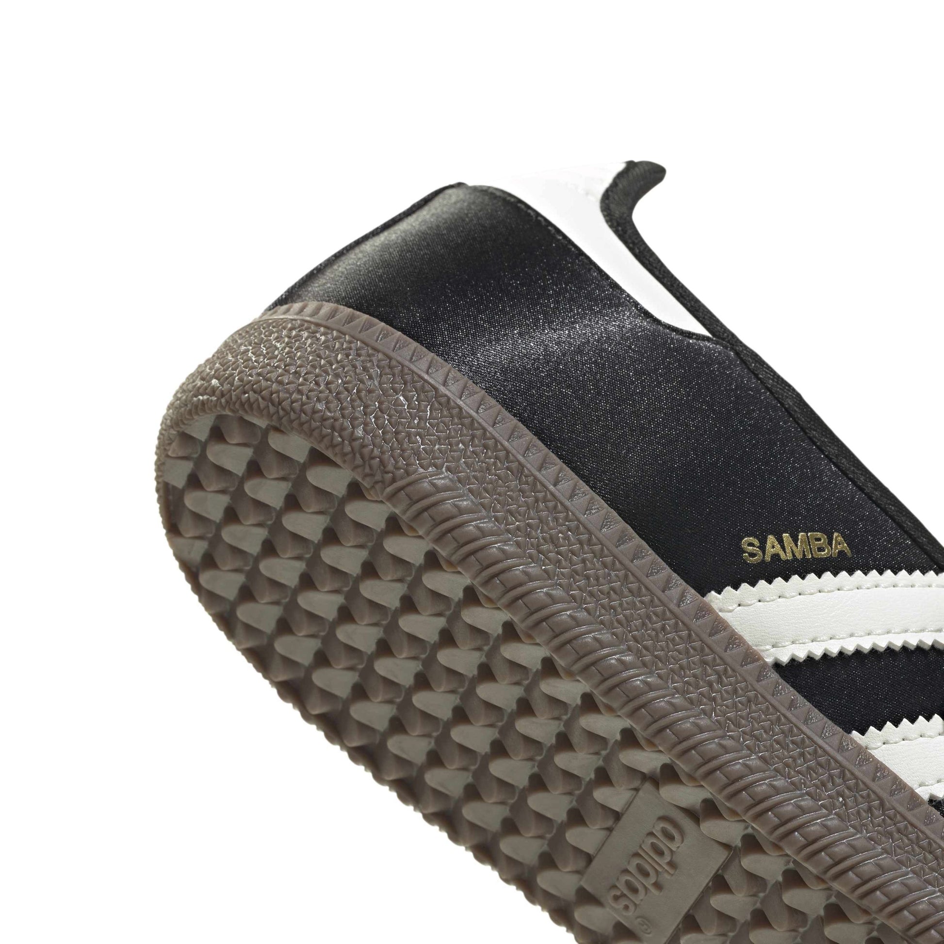 adidas Originals Samba Jane Core Black Off White women's mary jane sneaker with black leather upper and gum rubber outsole