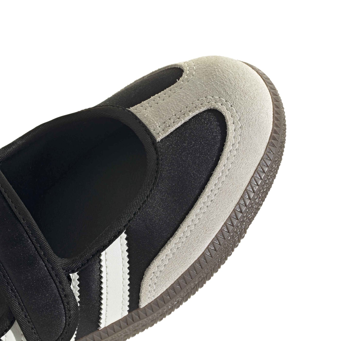 adidas Originals Samba Jane Core Black Off White women's mary jane sneaker with black leather upper and gum rubber outsole