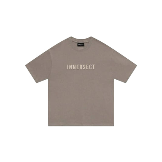 Innersect Repeating Logo Print Basic T-Shirt 'Light Cocoa'