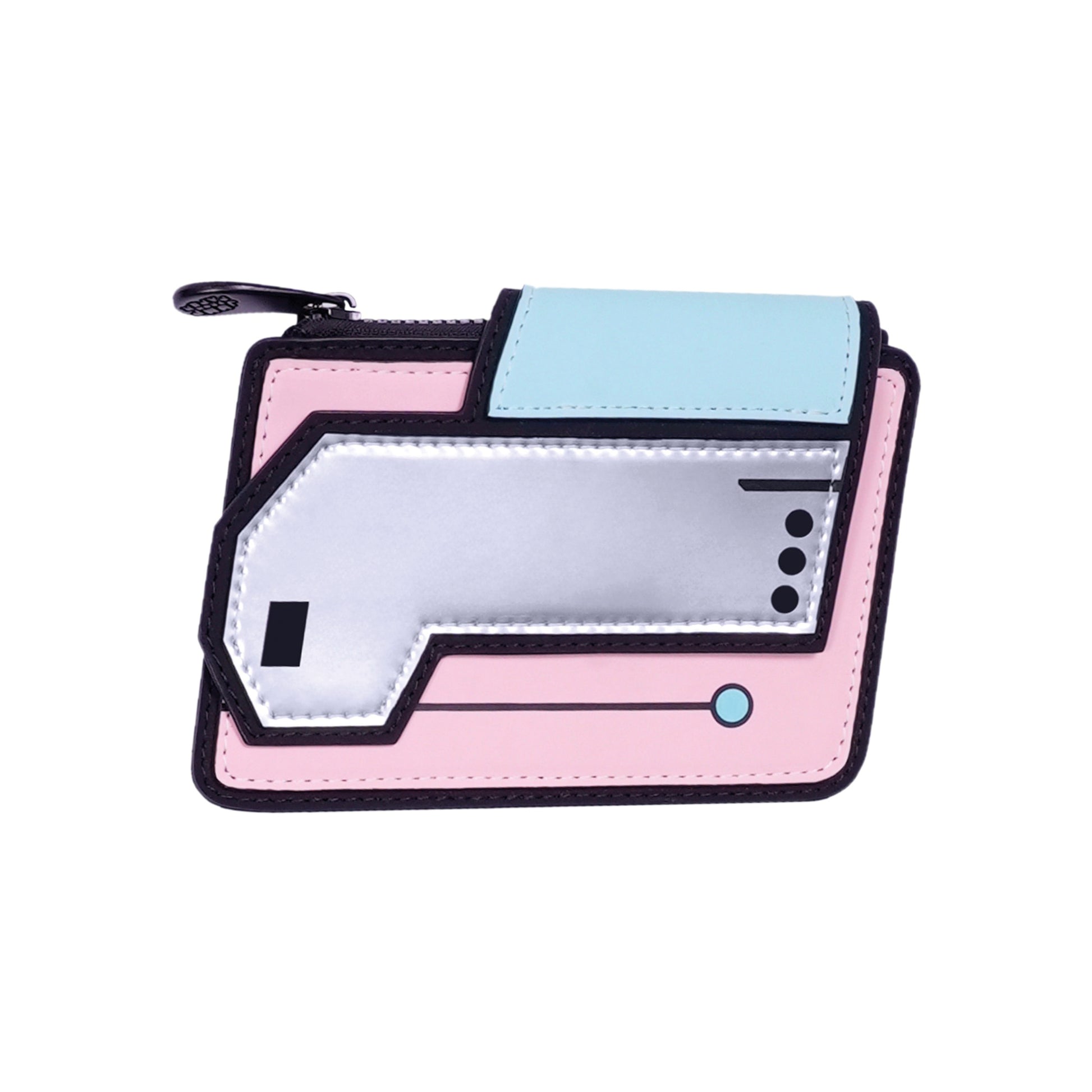 JumpFromPaper ePouch Metallic Pink pouch cartoon 2D design metallic finish compact accessory playful style