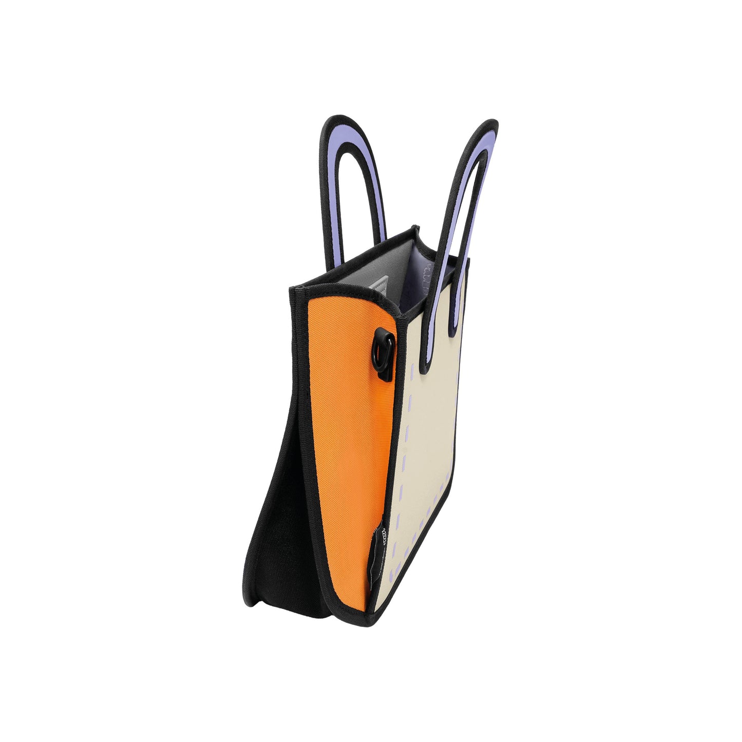 JumpFromPaper Junior Flat Tote Orange Caramel tote bag cartoon 2D design lightweight playful everyday accessory