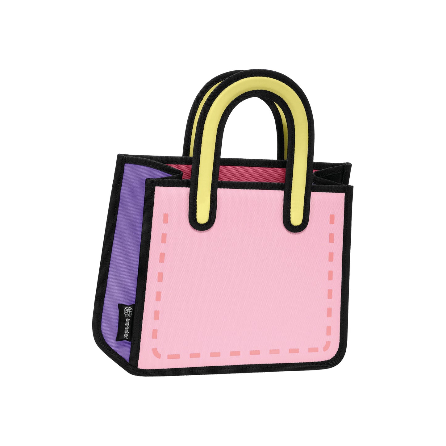 JumpFromPaper Origami Tote Pink Sweetie tote bag cartoon 2D design lightweight playful mini bag accessory