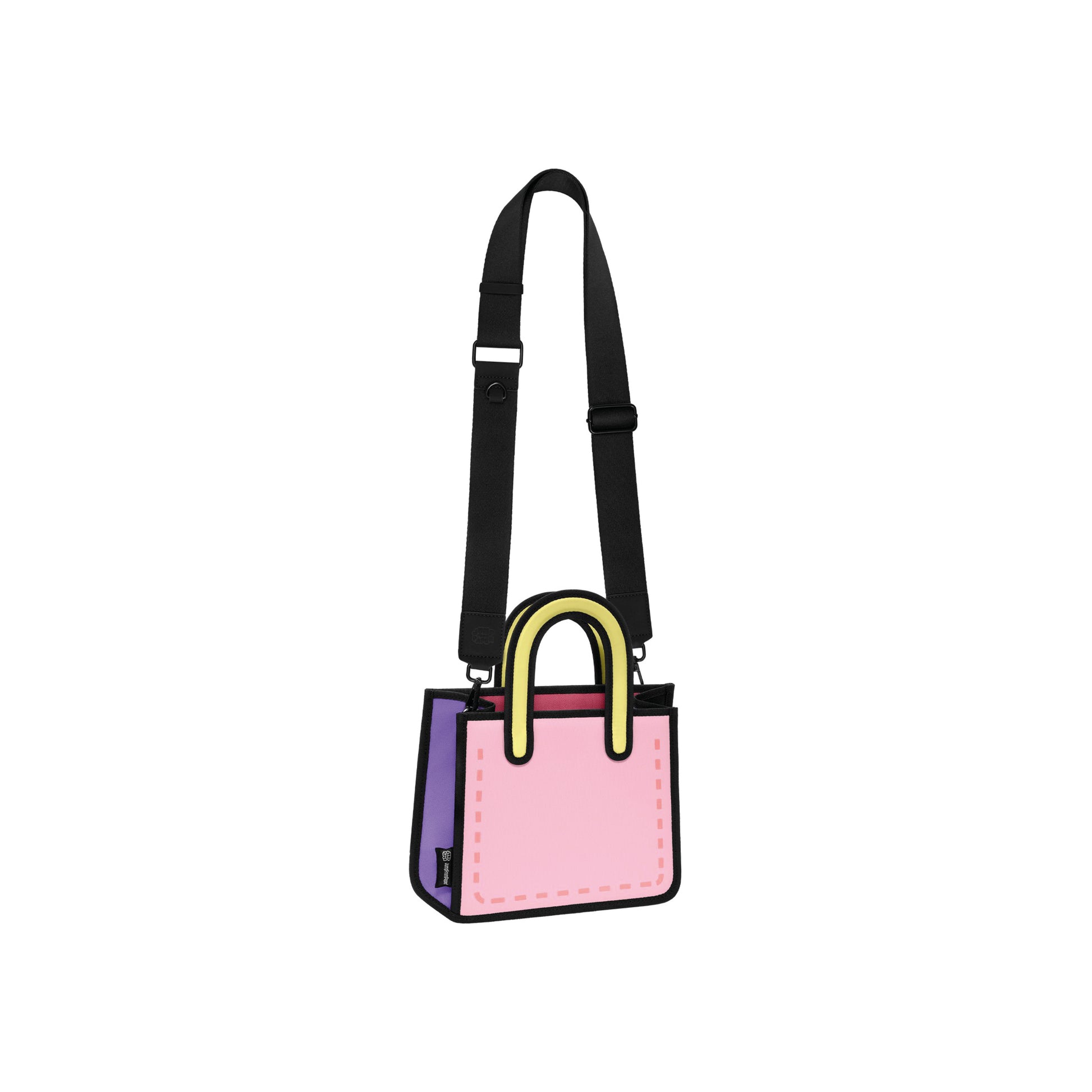 JumpFromPaper Origami Tote Pink Sweetie tote bag cartoon 2D design lightweight playful mini bag accessory