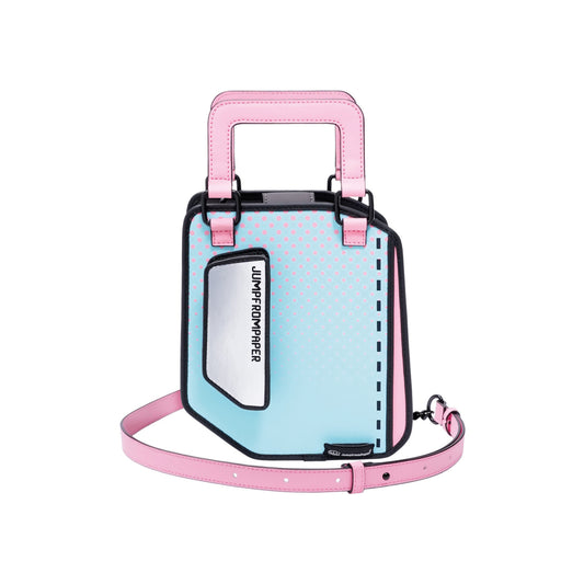 JumpFromPaper Floppy Bag Moonlit Blue handbag cartoon 2D design structured handle playful stylish accessory