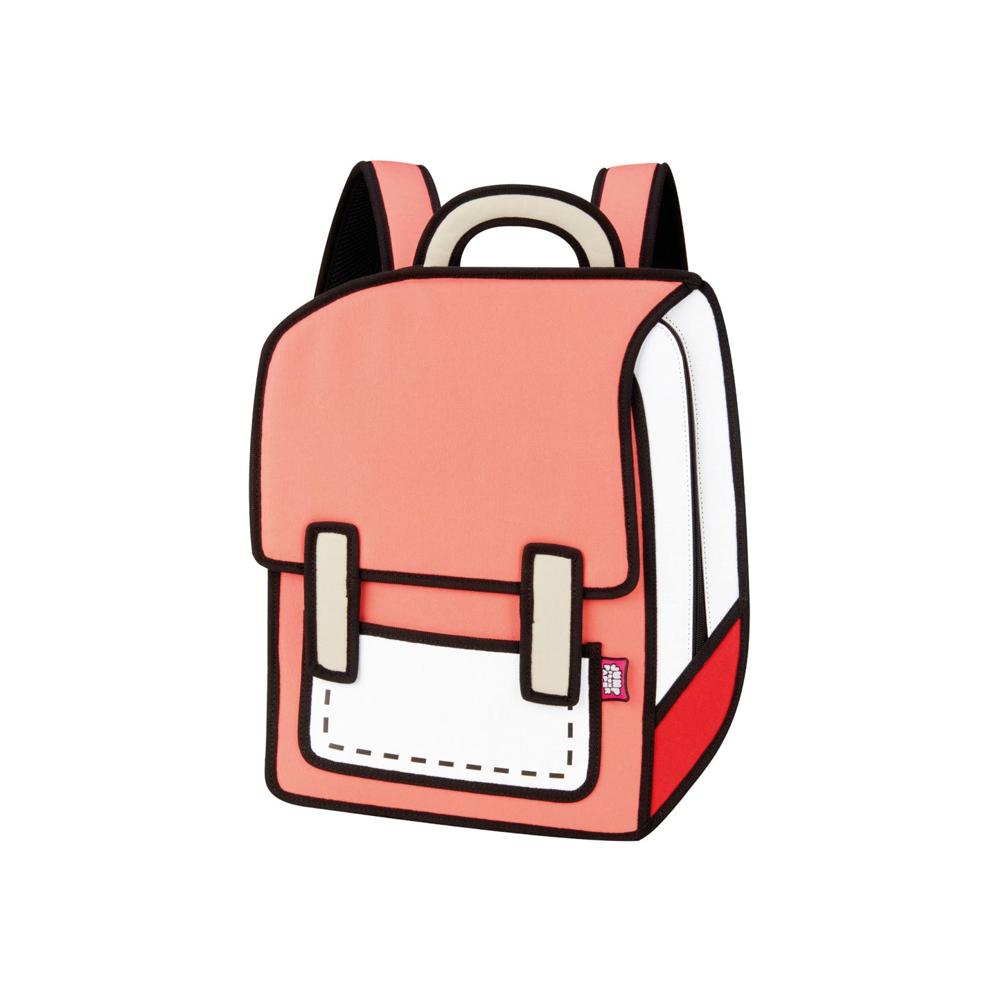 JumpFromPaper Spaceman Watermelon Red backpack cartoon 2D design lightweight casual bag playful style