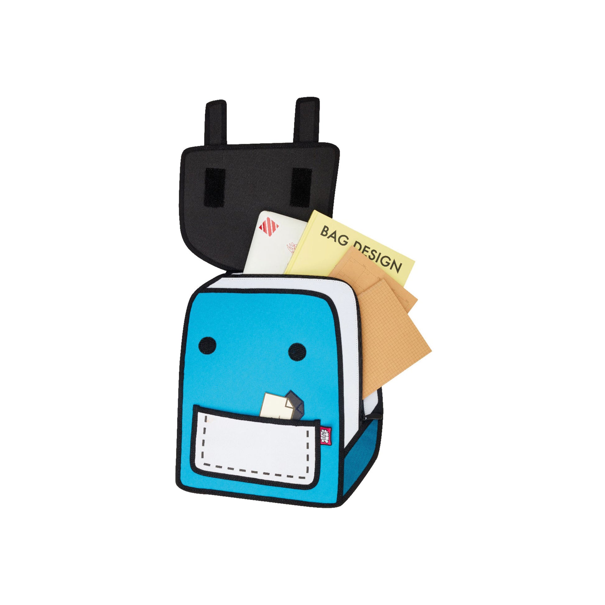 JumpFromPaper Spaceman Airy Blue backpack cartoon 2D design lightweight casual bag playful style