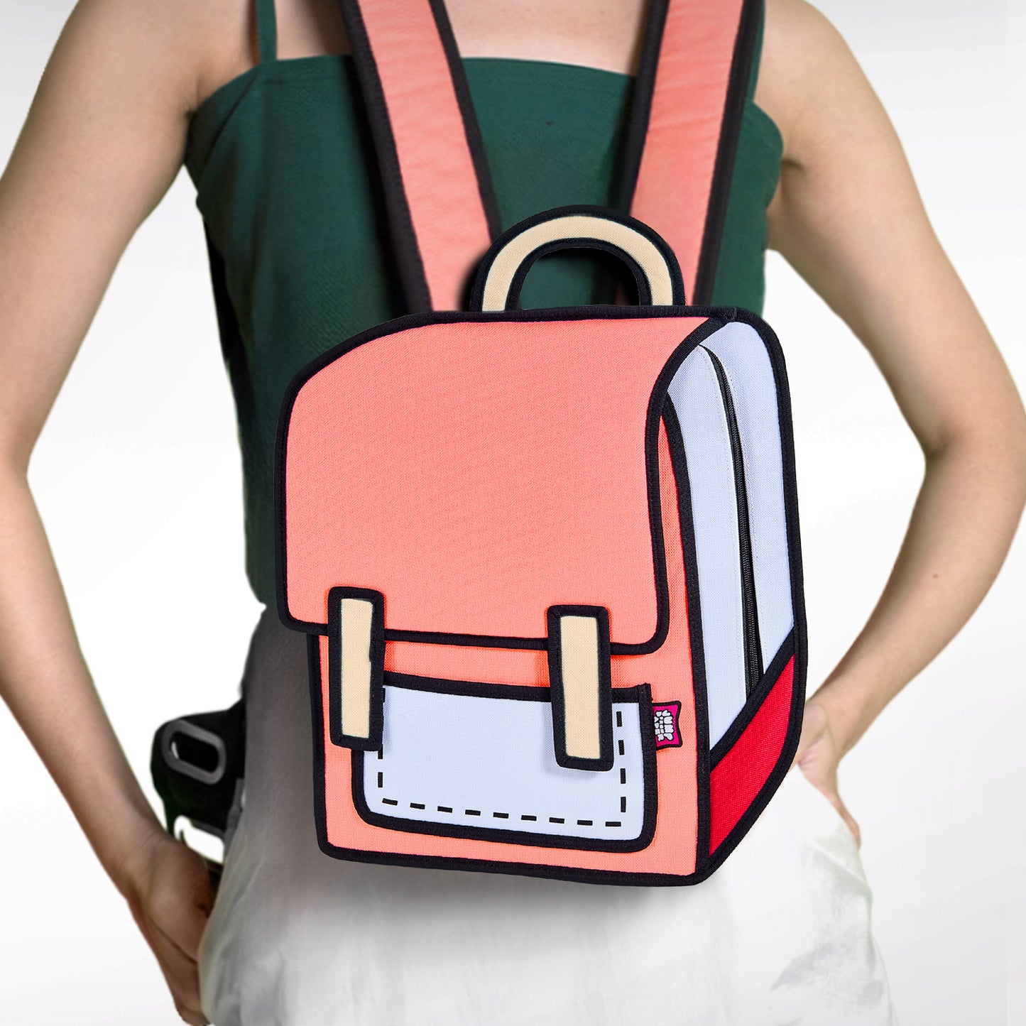 JumpFromPaper Junior Spaceman Watermelon Red kids backpack cartoon 2D design lightweight playful bag