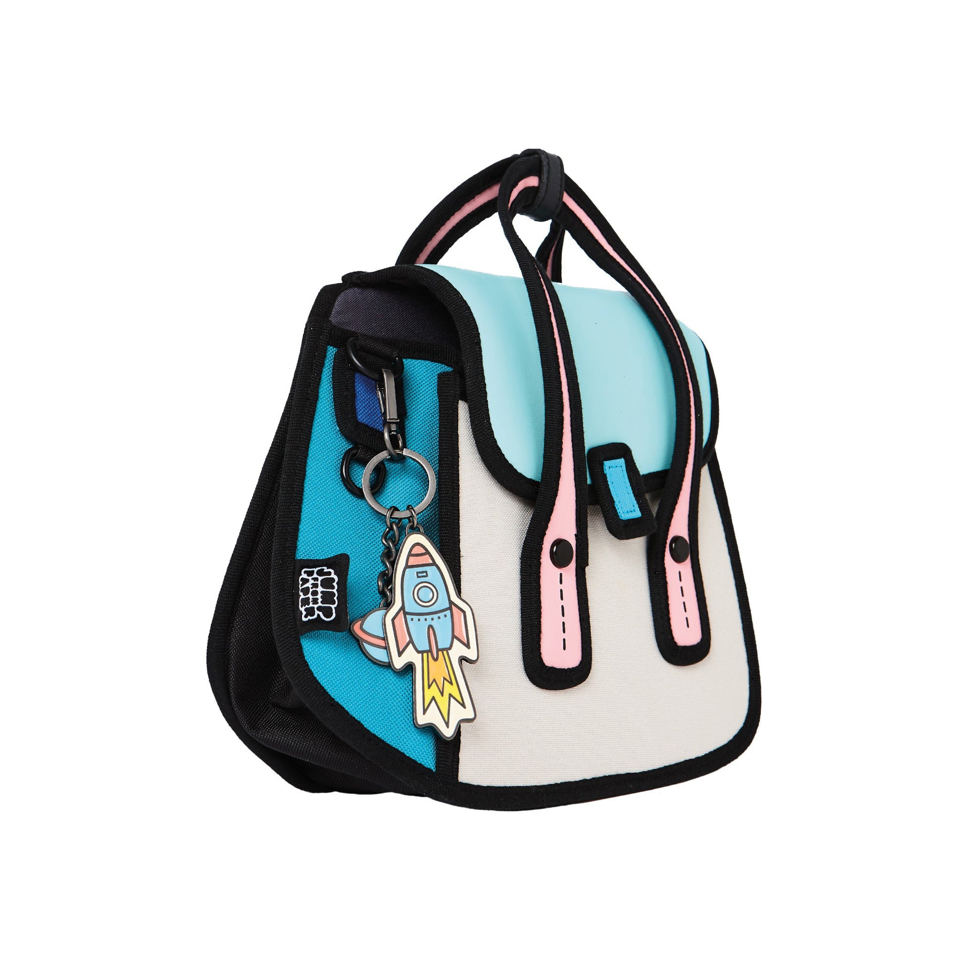 JumpFromPaper Owl Bag Green mini bag with 2D illusion design