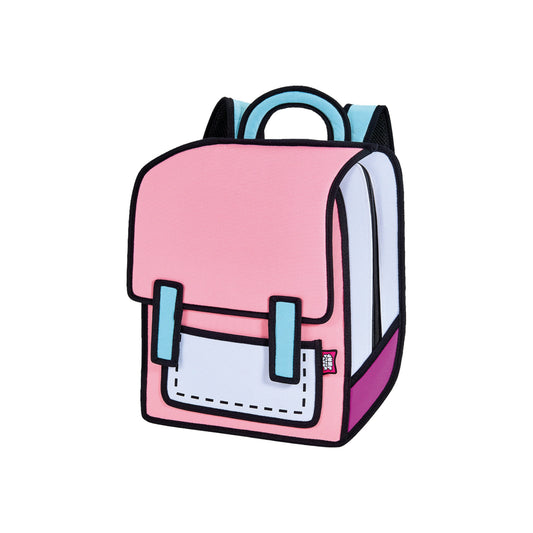 JumpFromPaper Spaceman Bag Neon Pink backpack with 2D illusion design