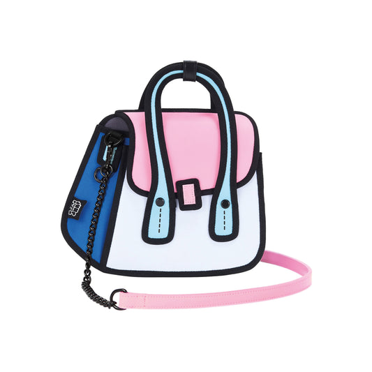 JumpFromPaper Owl Bag Neon Pink mini bag with 2D illusion design