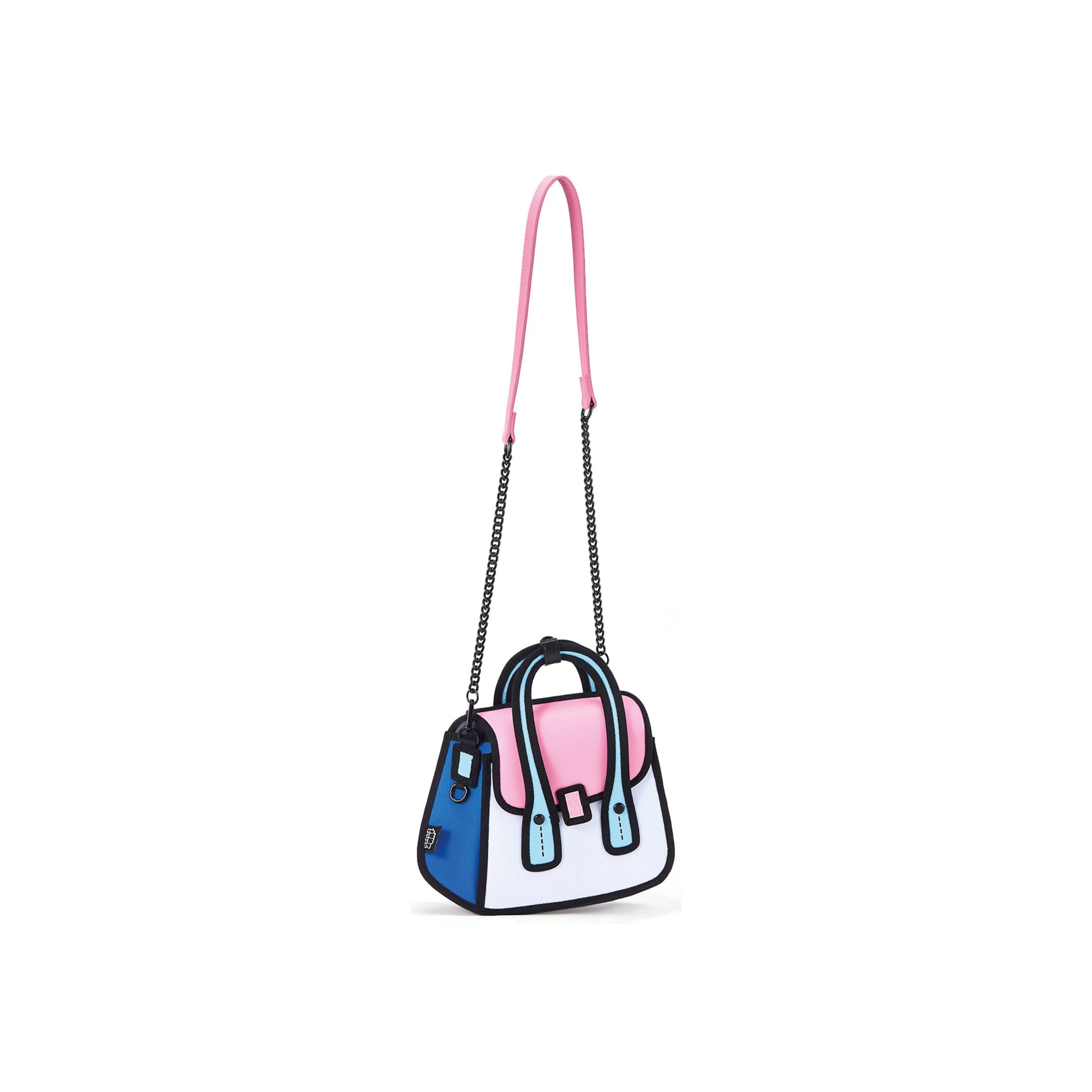 JumpFromPaper Owl Bag Neon Pink mini bag with 2D illusion design