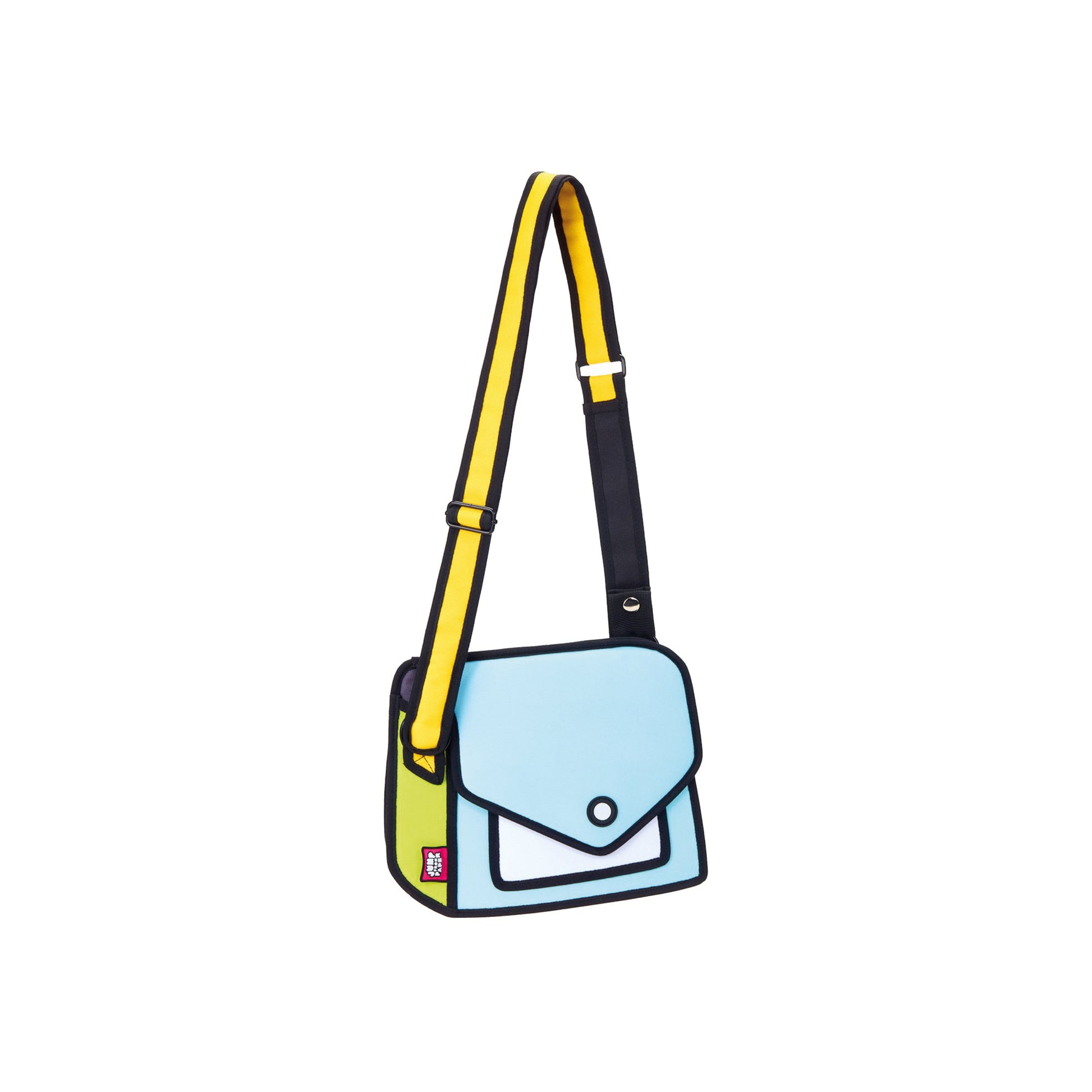 JumpFromPaper Giggle Shoulder Bag Fluorescent Green shoulder bag cartoon 2D design lightweight playful casual accessory