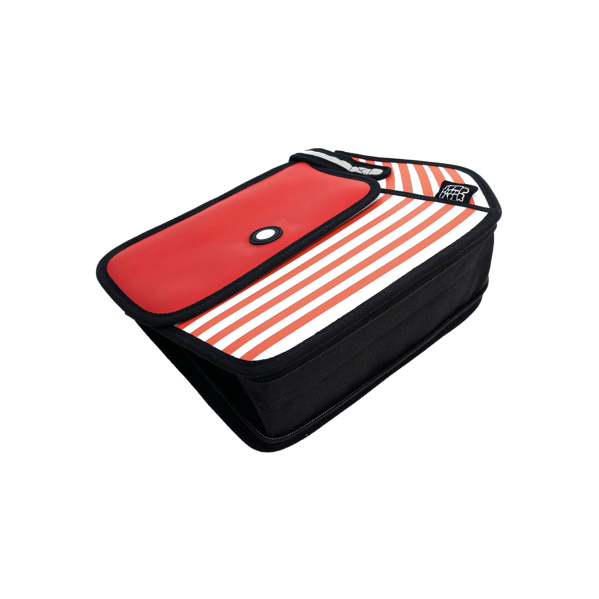 JumpFromPaper Stripe Shoulder Bag Red shoulder bag striped cartoon 2D design lightweight playful everyday accessory
