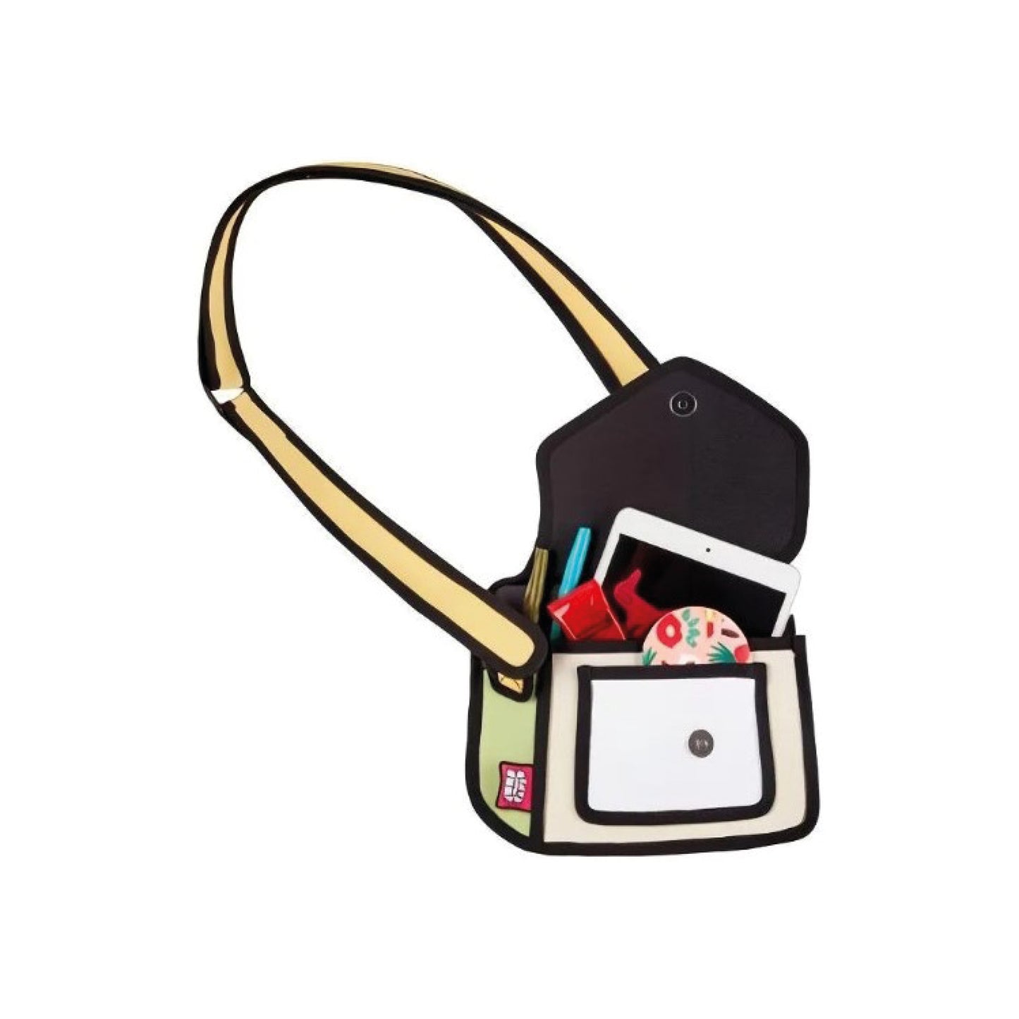 Jump From Paper Mini 2D Cartoon “XiXi” Crossbody Bag 'Grass Green'