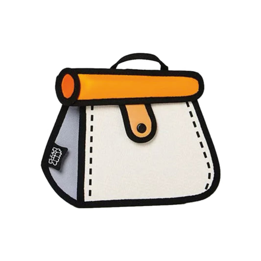 Jump From Paper Cake Bag Mini 2D Comic Crossbody Bag - Orange