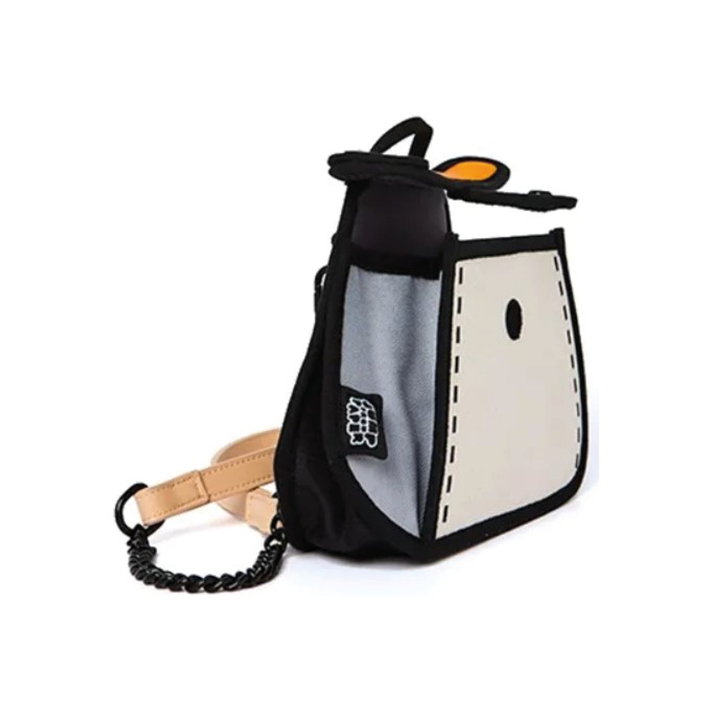 Jump From Paper Cake Bag Mini 2D Comic Crossbody Bag - Orange