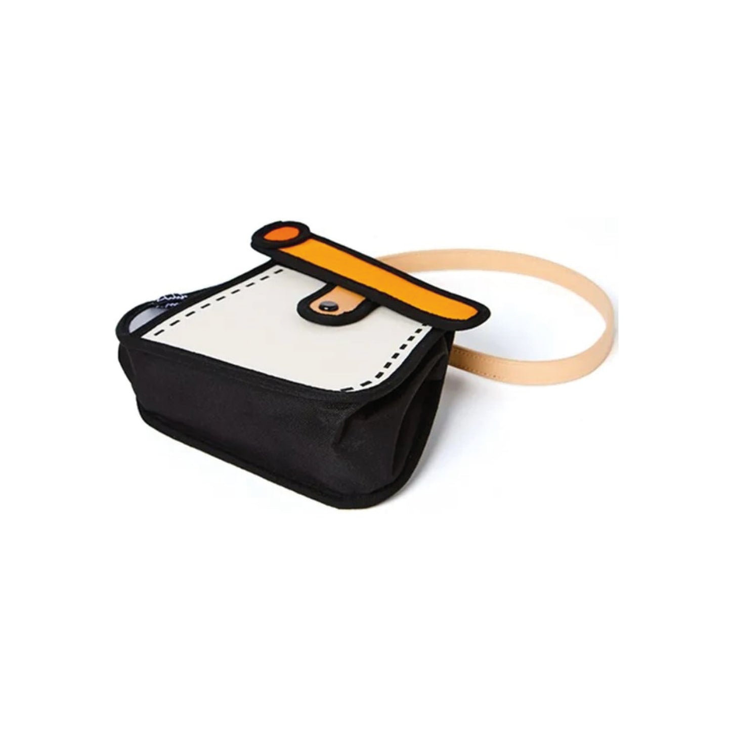 Jump From Paper Cake Bag Mini 2D Comic Crossbody Bag - Orange