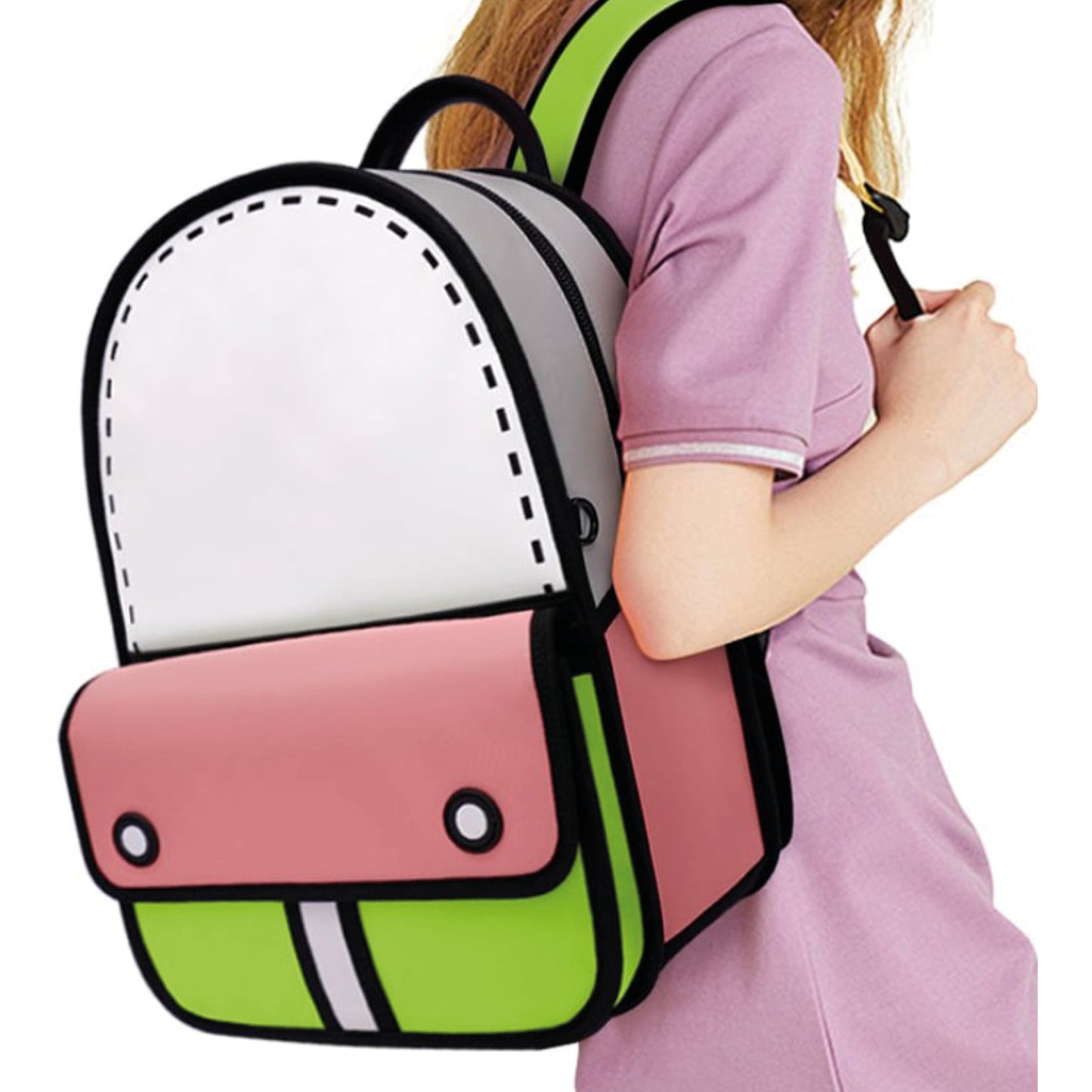 JumpFromPaper 3D Adventure Bag 'Matcha Pink'