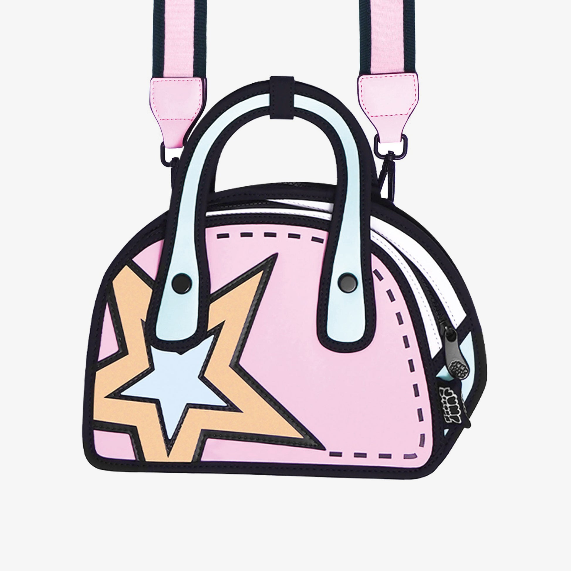 JumpFromPaper Carly Sweetie Star Mint Pink handbag cartoon 2D design star graphic pastel playful accessory
