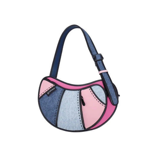 Jump From Paper Croissant Bag 'Denim Pink'
