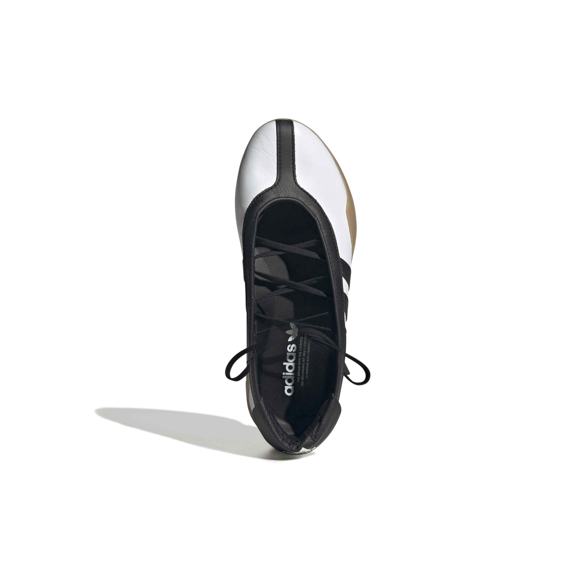 adidas Originals Taekwondo Mei Ballet Clear White Black womens leather sneaker with gum sole