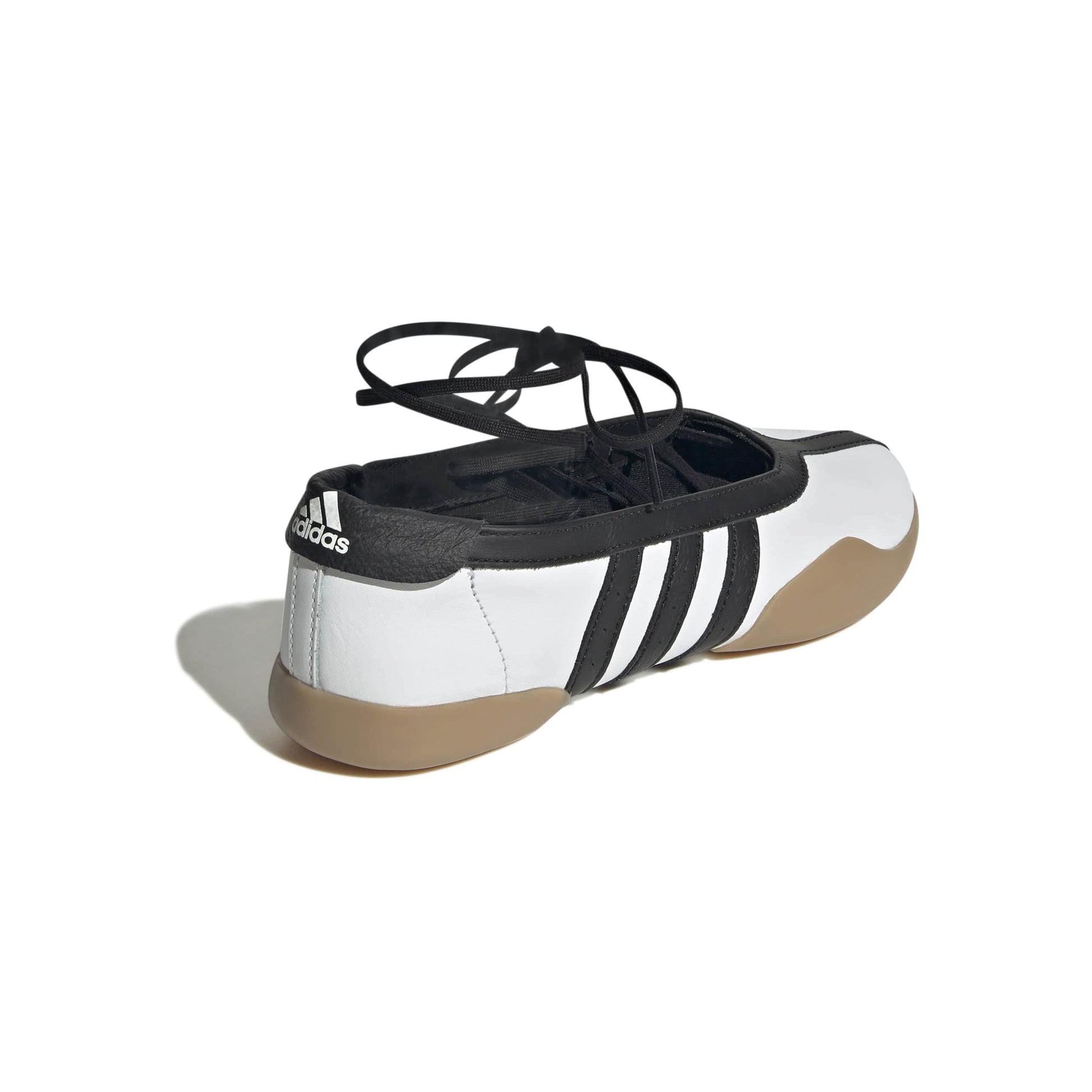 adidas Originals Taekwondo Mei Ballet Clear White Black womens leather sneaker with gum sole