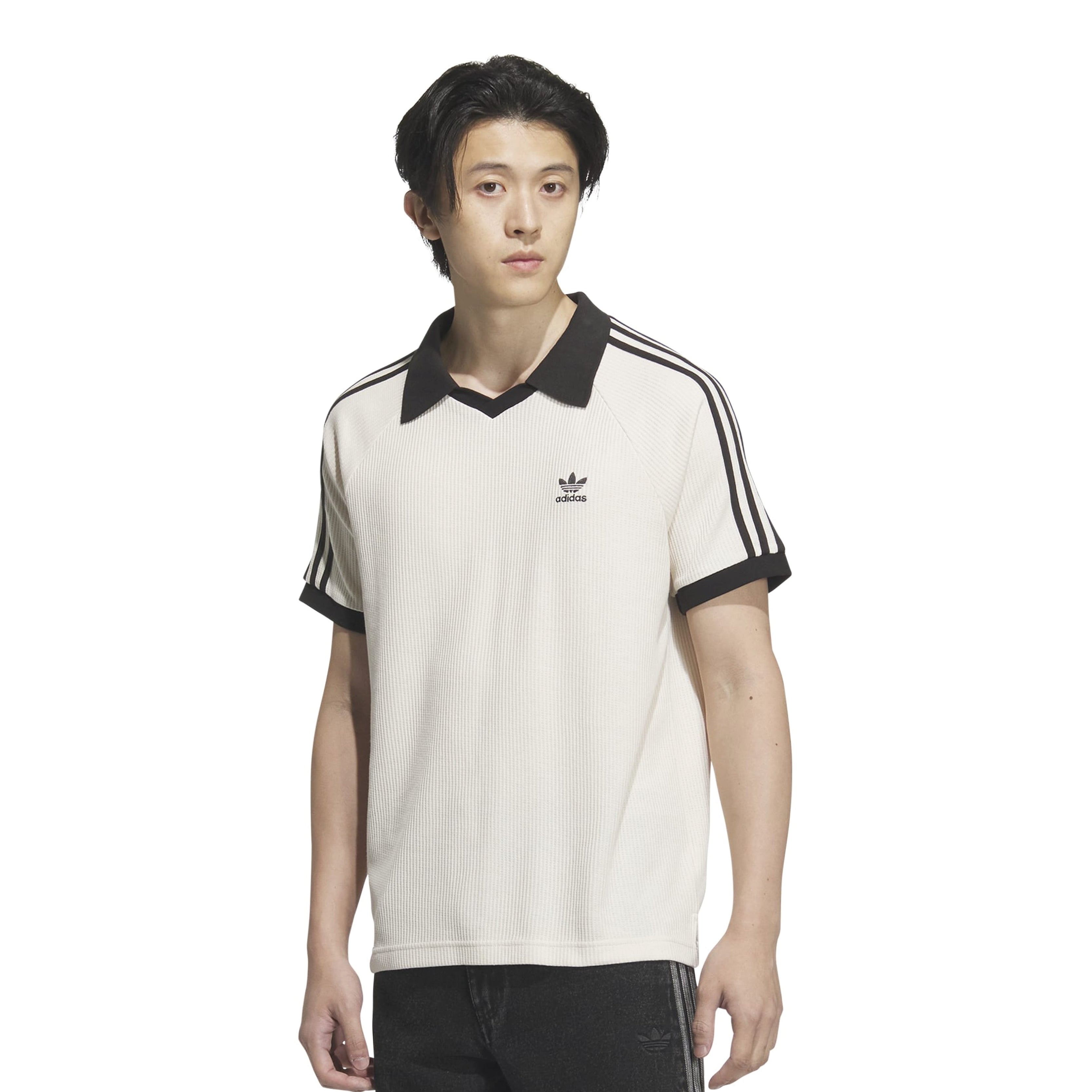 adidas WAFFLE SHORT SLEEVE POLO ワンダーホワイト adidas WAFFLE SHORT SLEEVE POLO ワンダーホワイト（アディダス