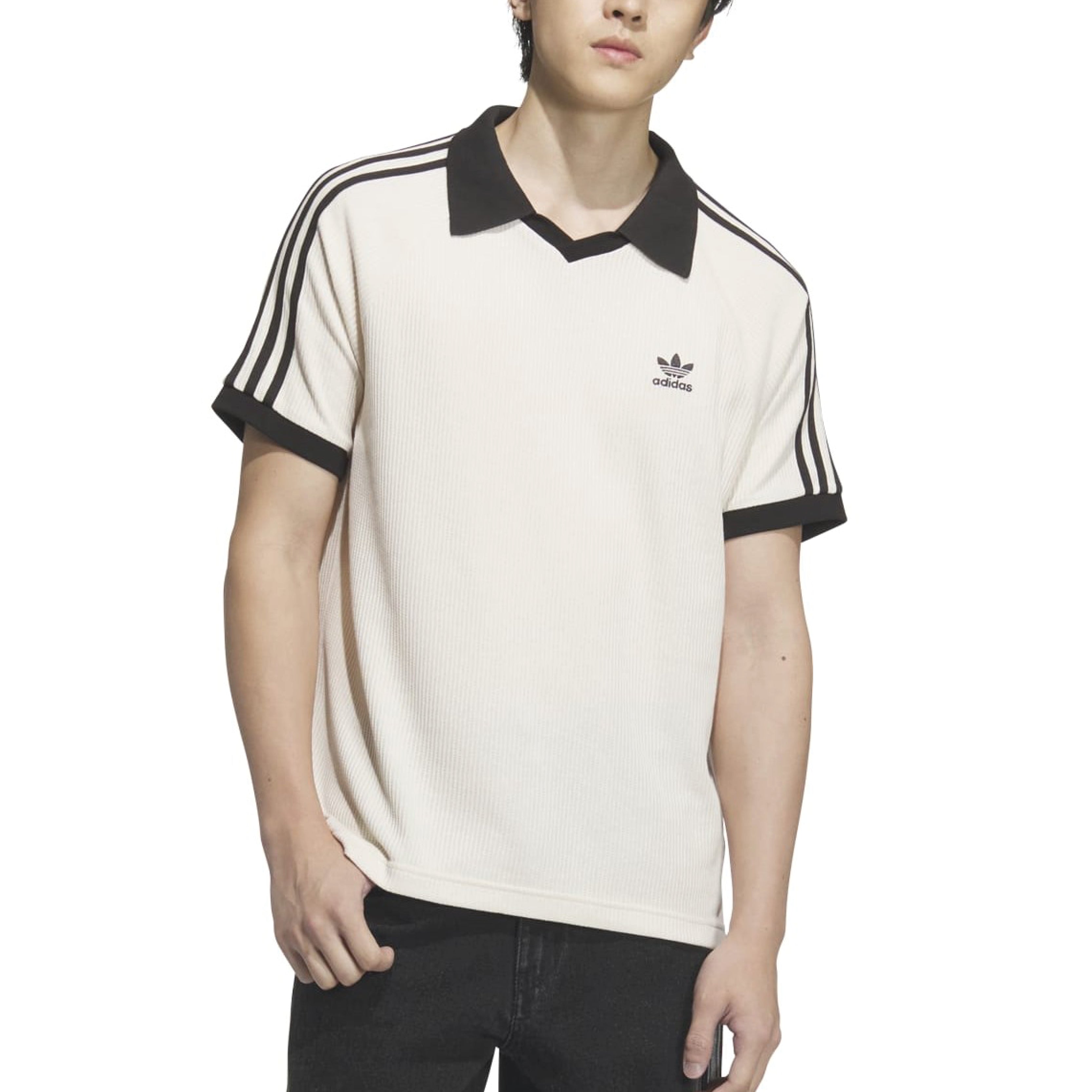adidas Originals Waffle Short Sleeve Polo Shirt 'Wonder White