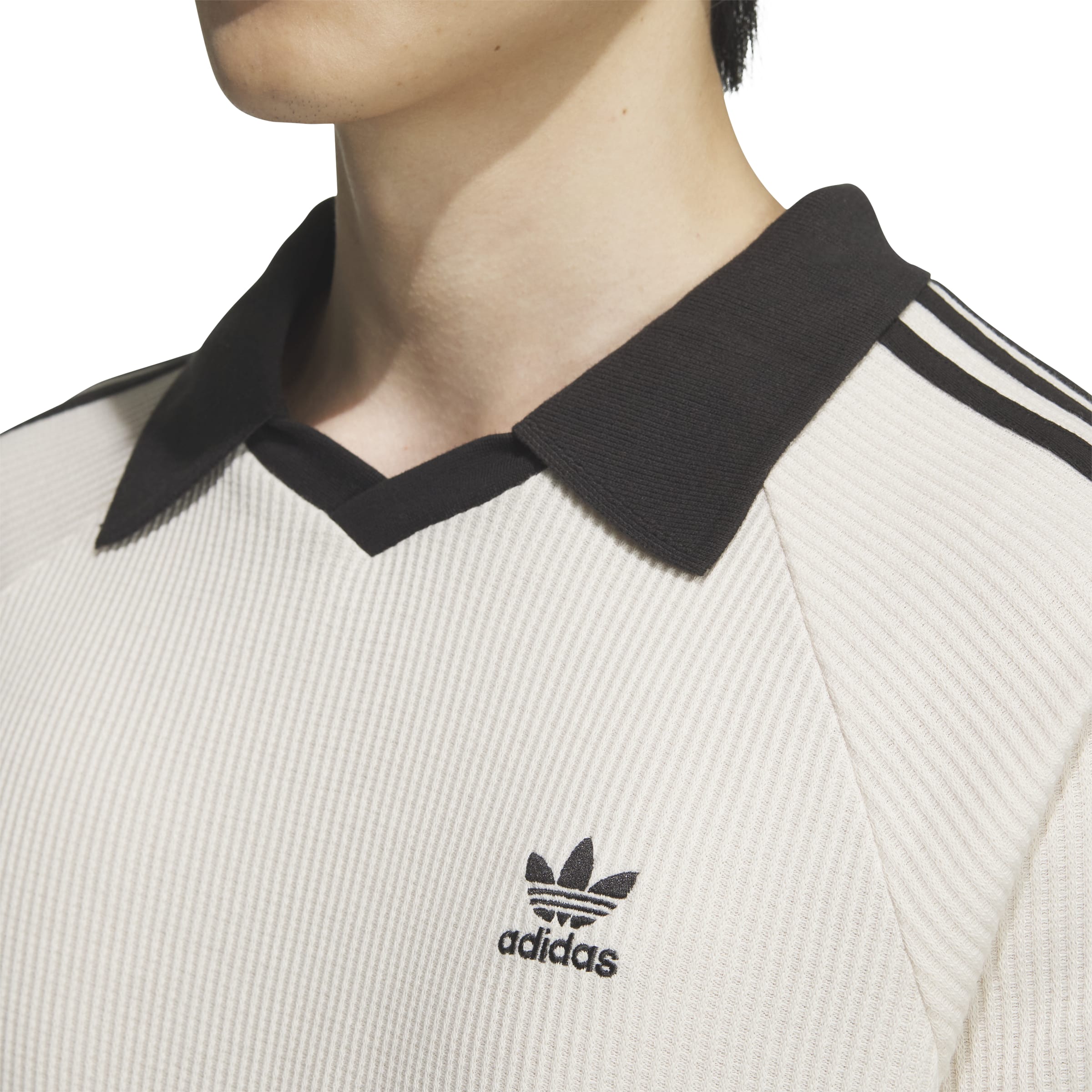 adidas Originals Waffle Short Sleeve Polo Shirt 'Wonder White