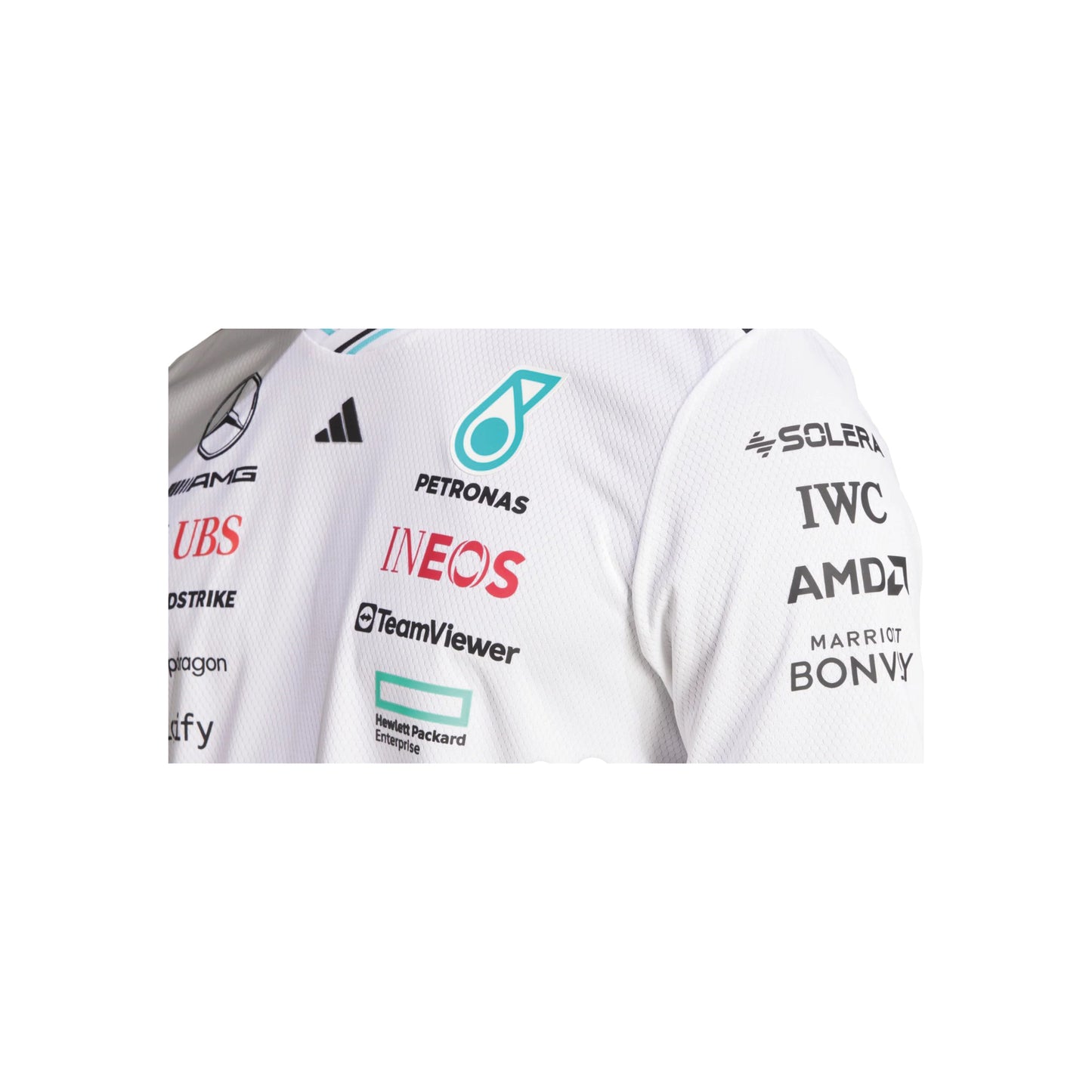 adidas Mercedes - AMG Petronas Formula One Team Driver Jersey Authentic ‘White / Black’