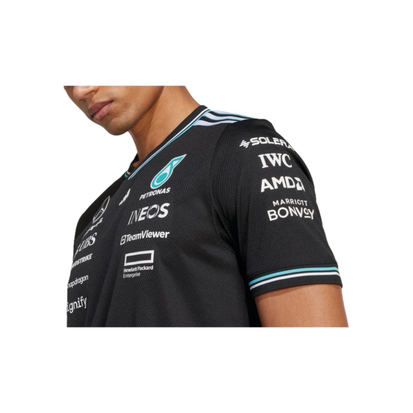 adidas Mercedes - AMG Petronas Formula One Team Driver Jersey Authentic ‘Black / White’