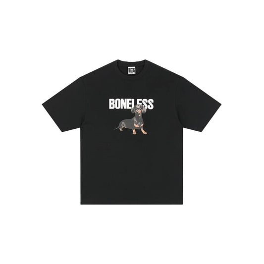 Boneless Dachshund Print SS T-Shirt 'Black'