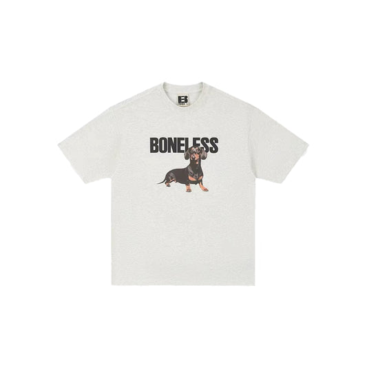 Boneless Dachshund Print SS T-Shirt 'light heather grey'