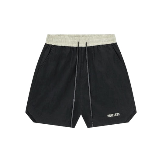 Boneless Distressed Fabric Casual Shorts 'Black'