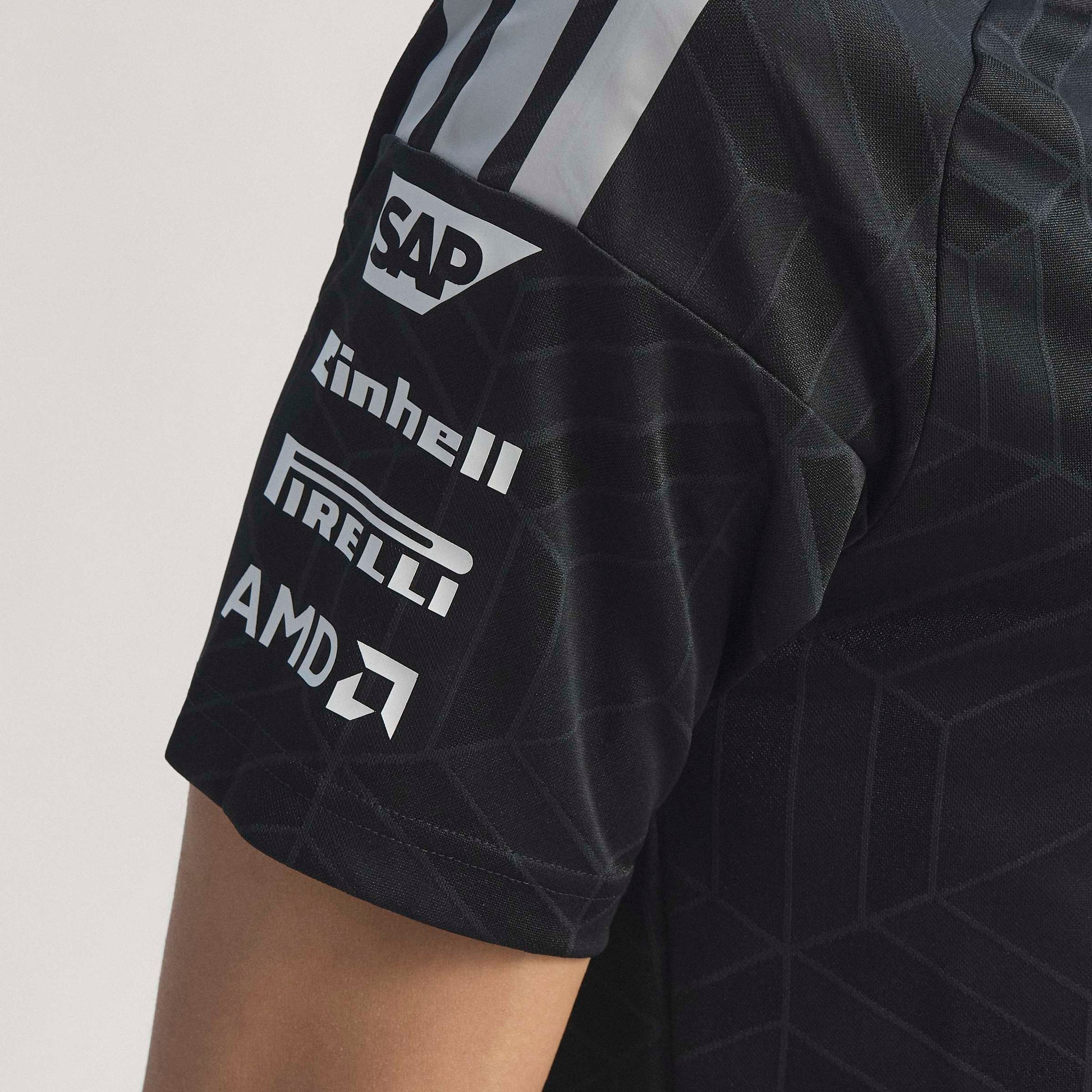 adidas Mercedes AMG Petronas Formula One Team Driver Jersey Authentic SS26 Black official F1 race jersey breathable performance fabric