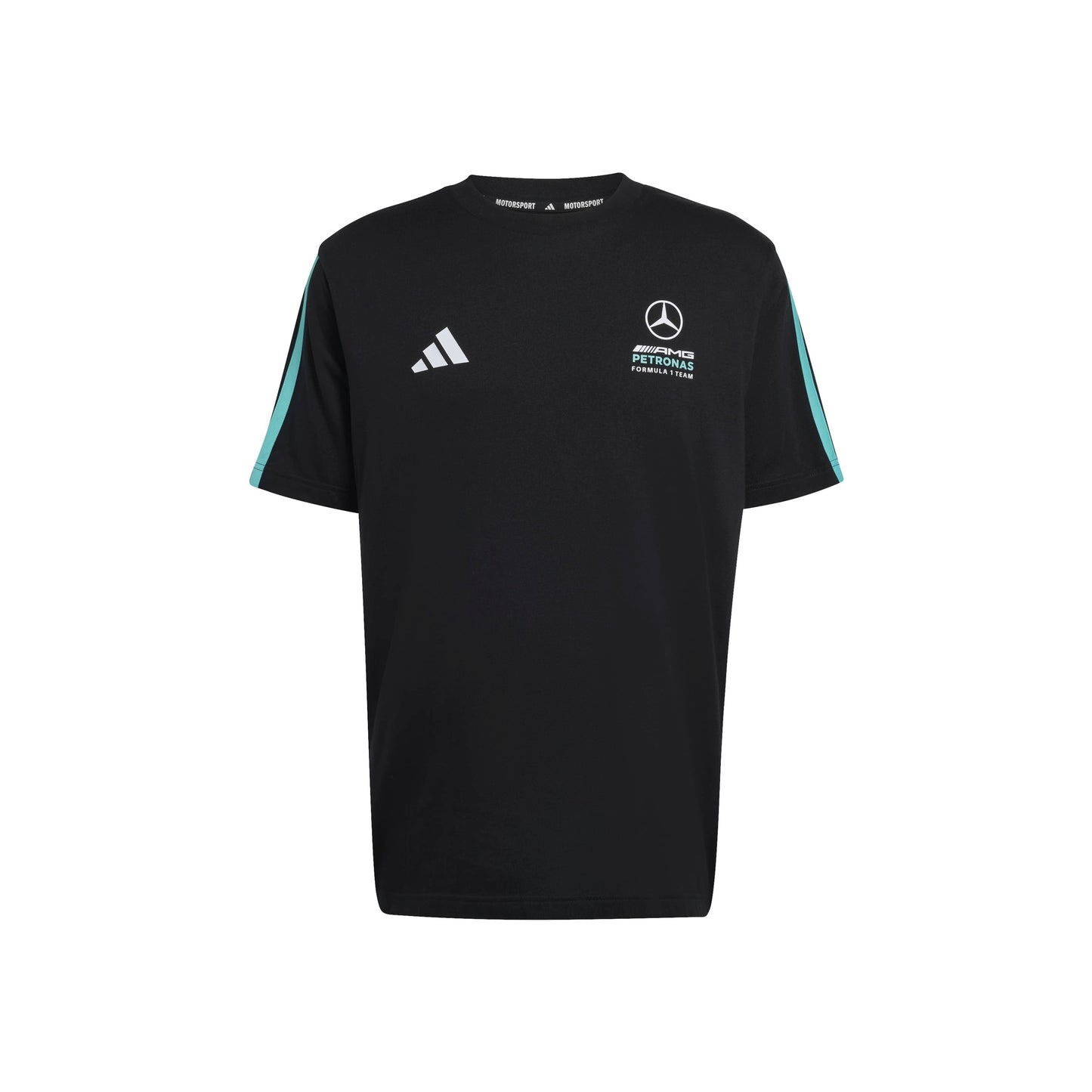 adidas Mercedes-AMG Petronas Formula One Team DNA T-Shirt SS26 Black with team logo and adidas branding