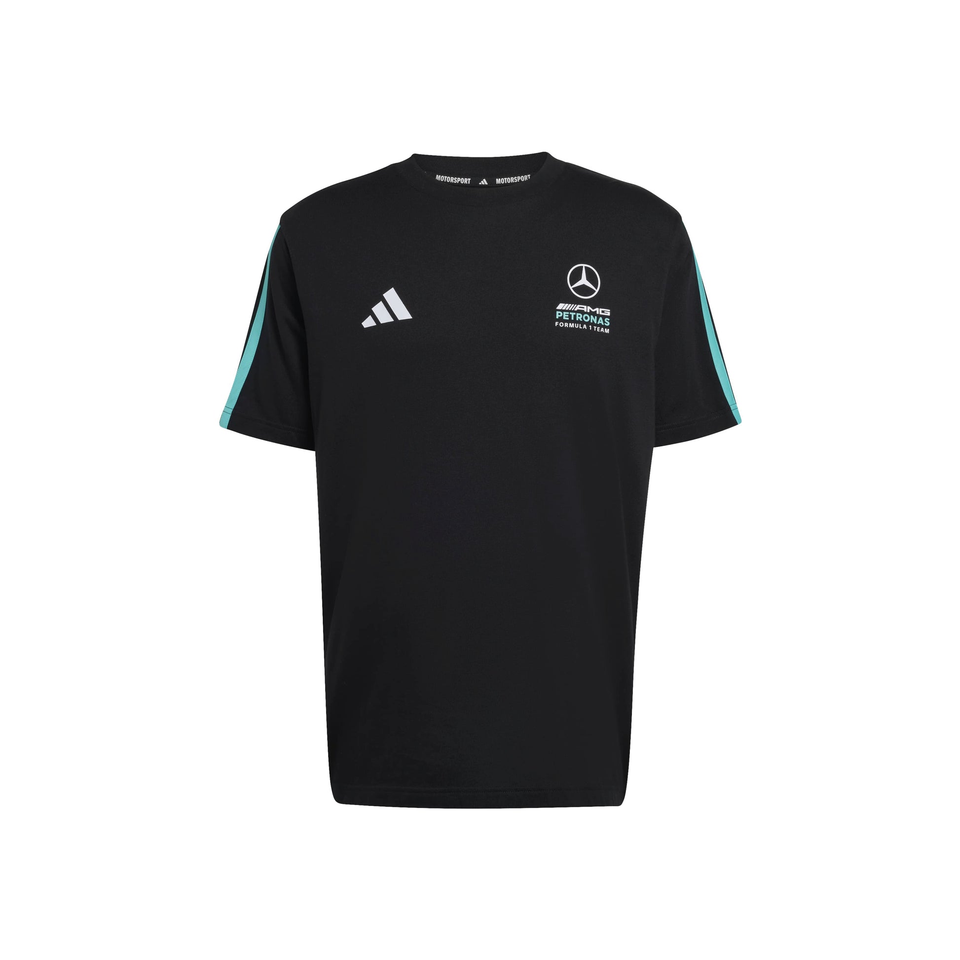 adidas Mercedes-AMG Petronas Formula One Team DNA T-Shirt SS26 Black with team logo and adidas branding