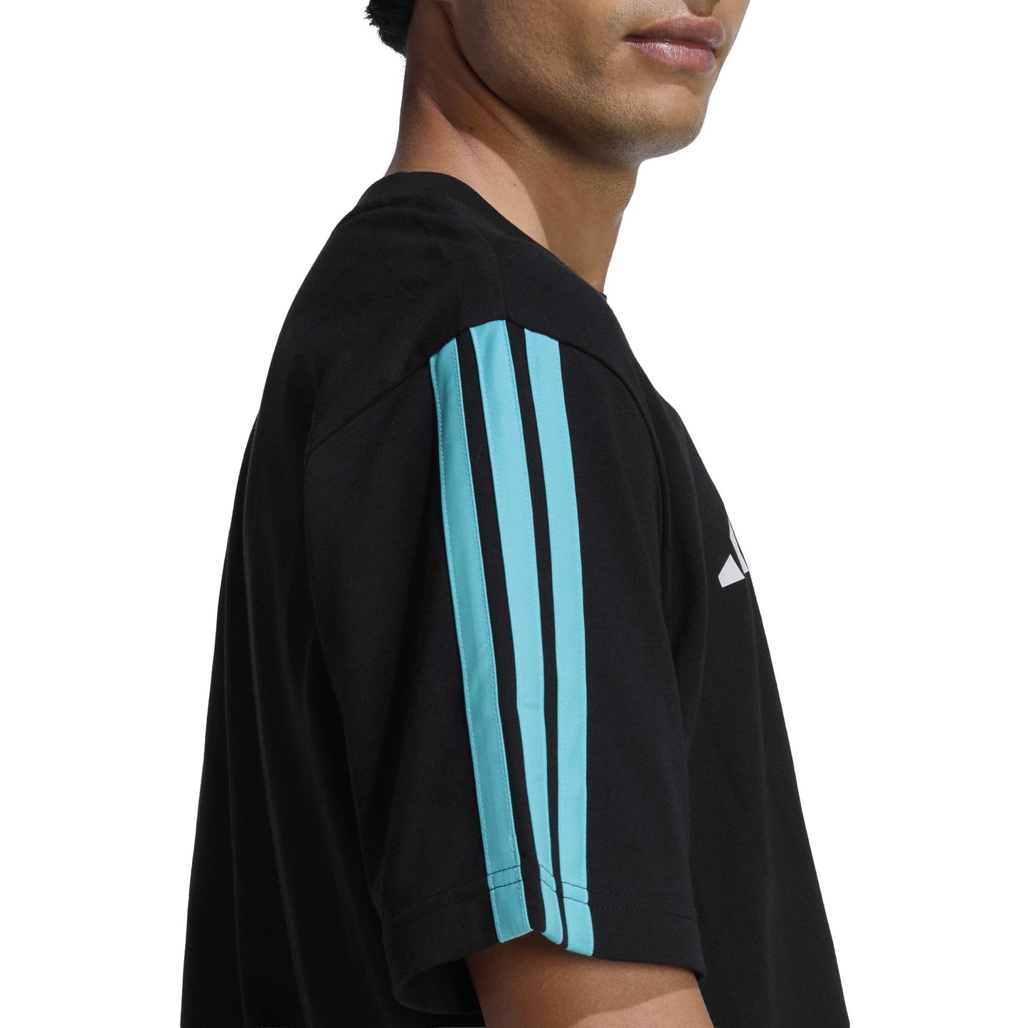 adidas Mercedes-AMG Petronas Formula One Team DNA T-Shirt SS26 Black with team logo and adidas branding