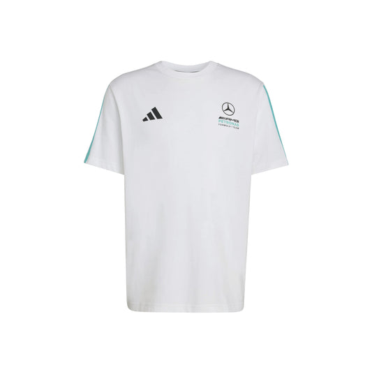 adidas Mercedes-AMG Petronas Formula One Team DNA T-Shirt SS26 White with team logo and adidas branding